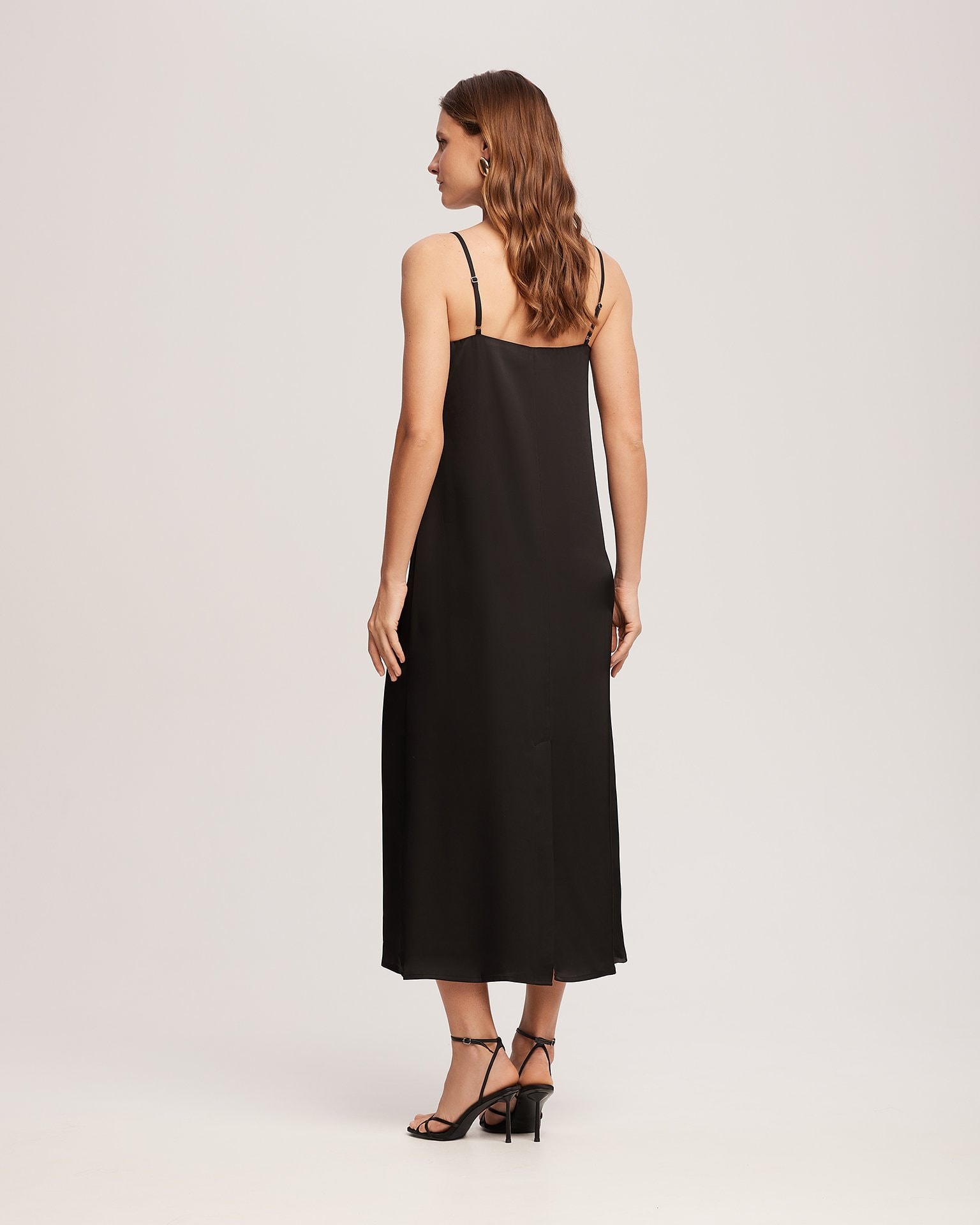 A black slip dress, Black — photo 3