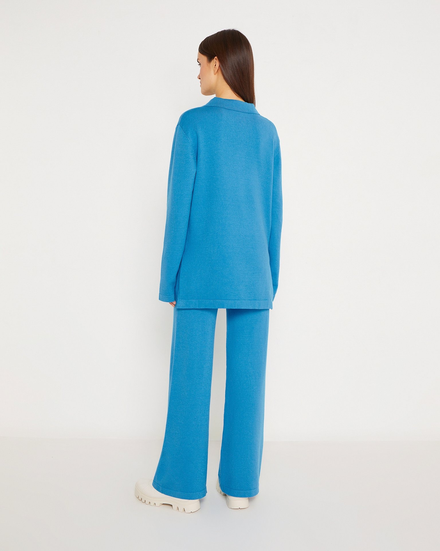 Viscose Trouser Suit, Powder Blue — photo 3