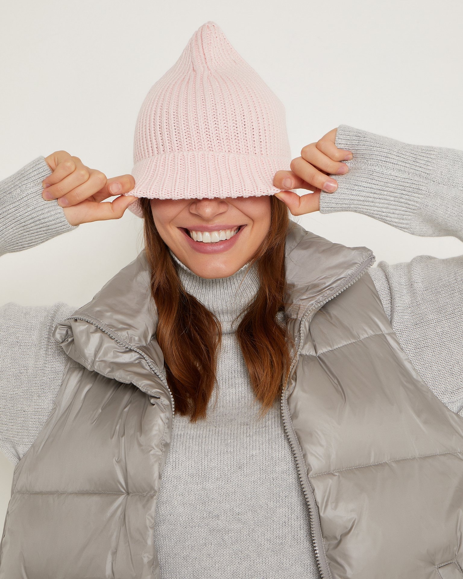 Beanie with a fold-over cuff, Pink