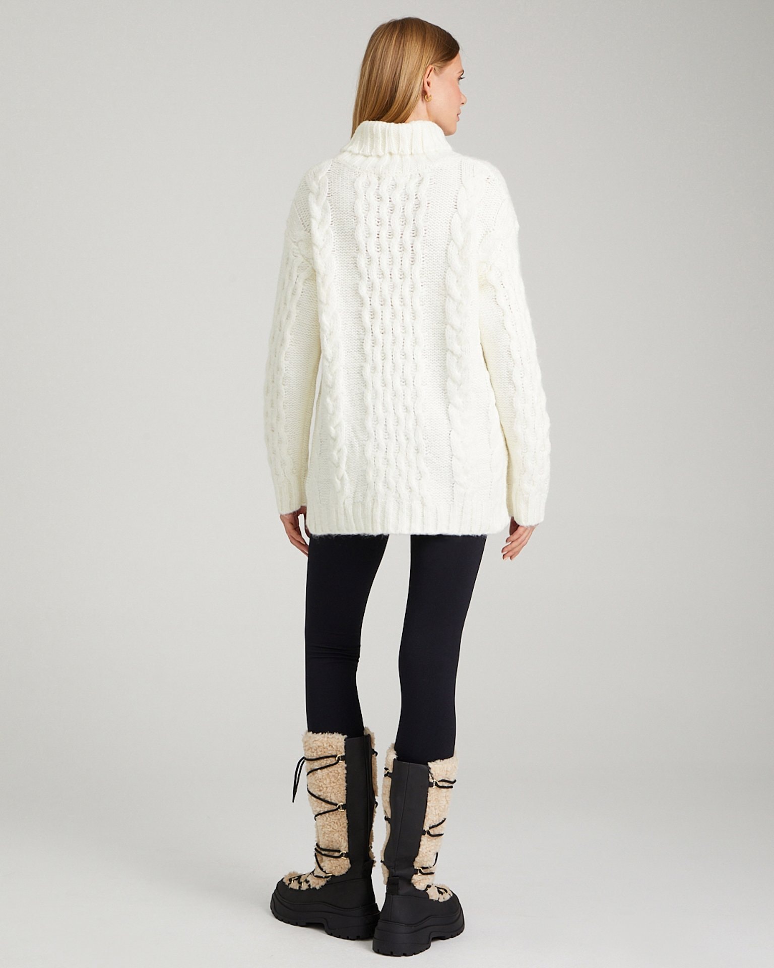 Cable-knit jumper, Milky — photo 6