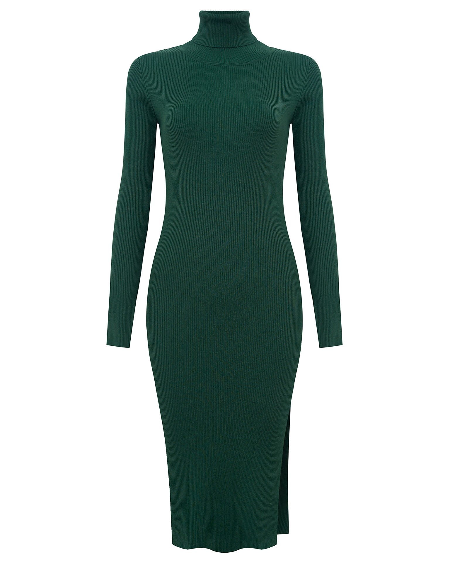 Viscose dress, Dark Green — photo 8