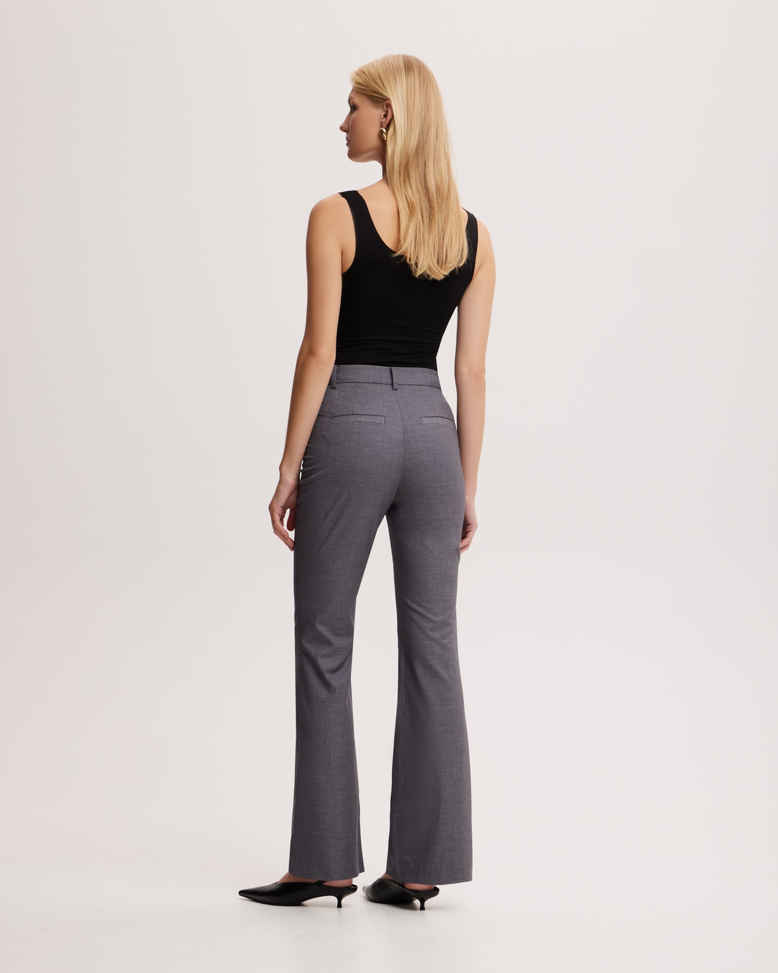 Flared trousers, Grey — photo 3