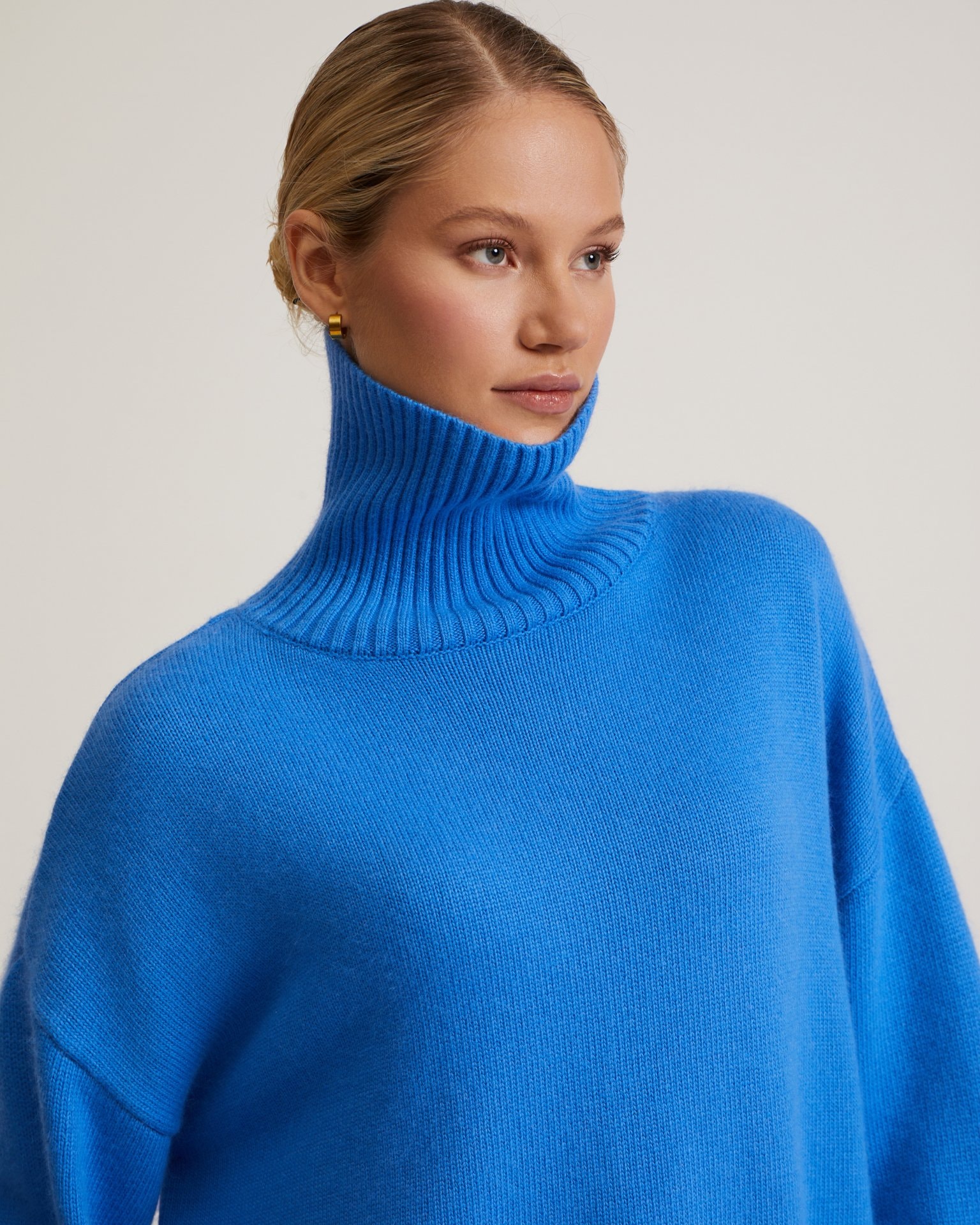 High-neck jumper, Sky-blue — photo 6