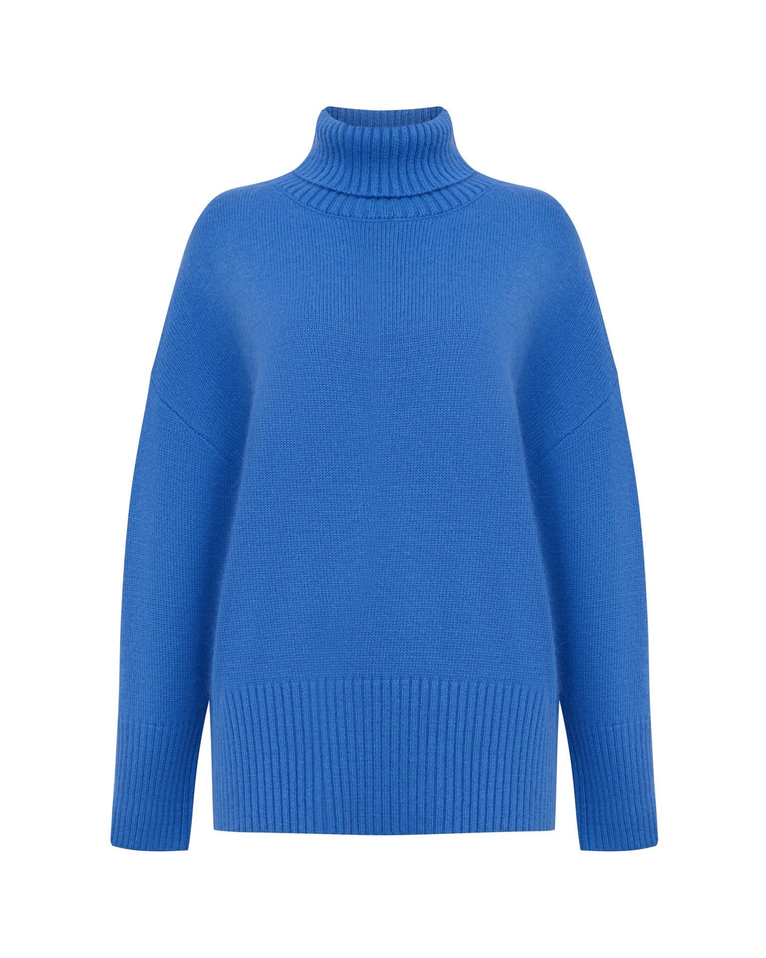High-neck jumper, Sky-blue — photo 8