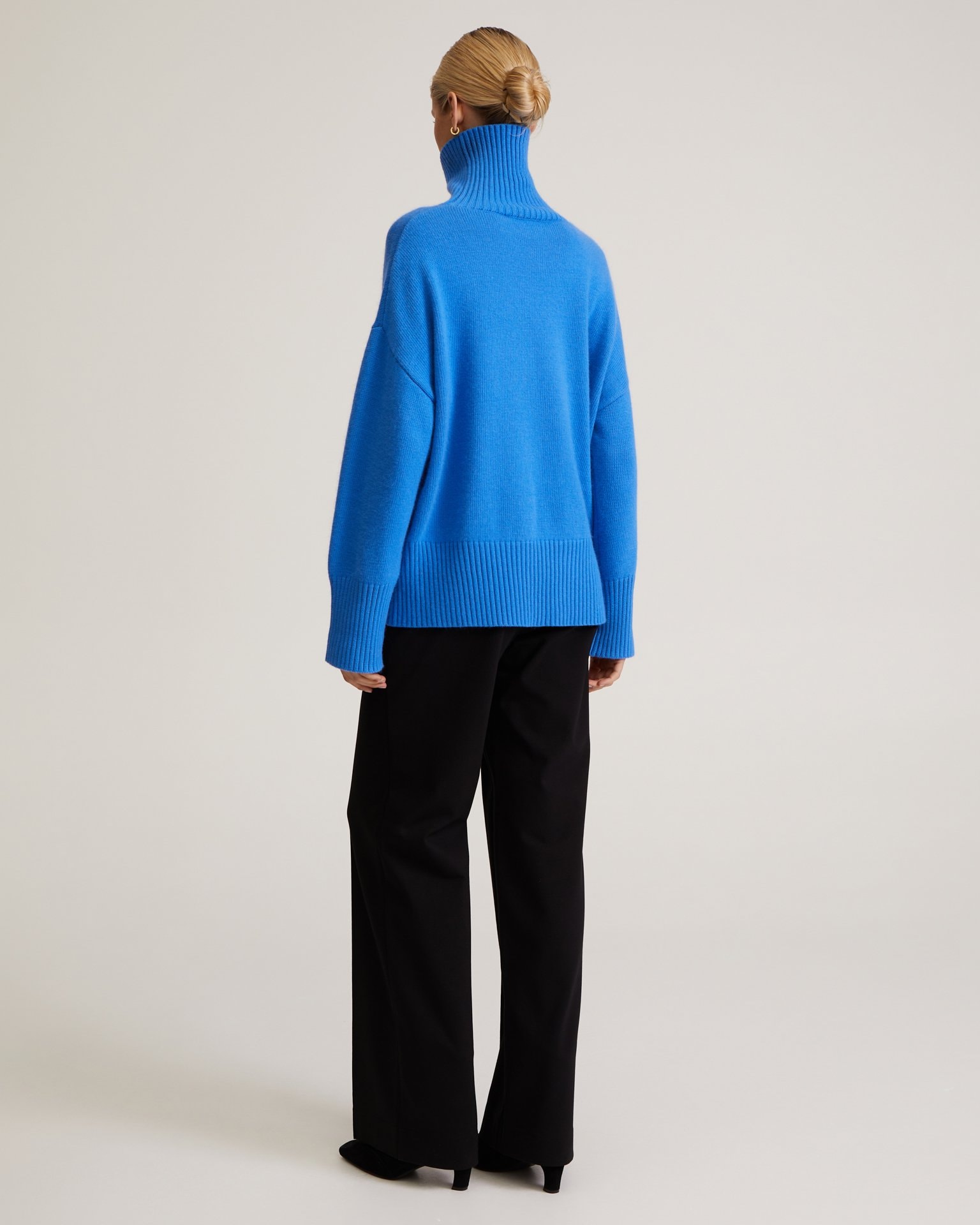 High-neck jumper, Sky-blue — photo 3