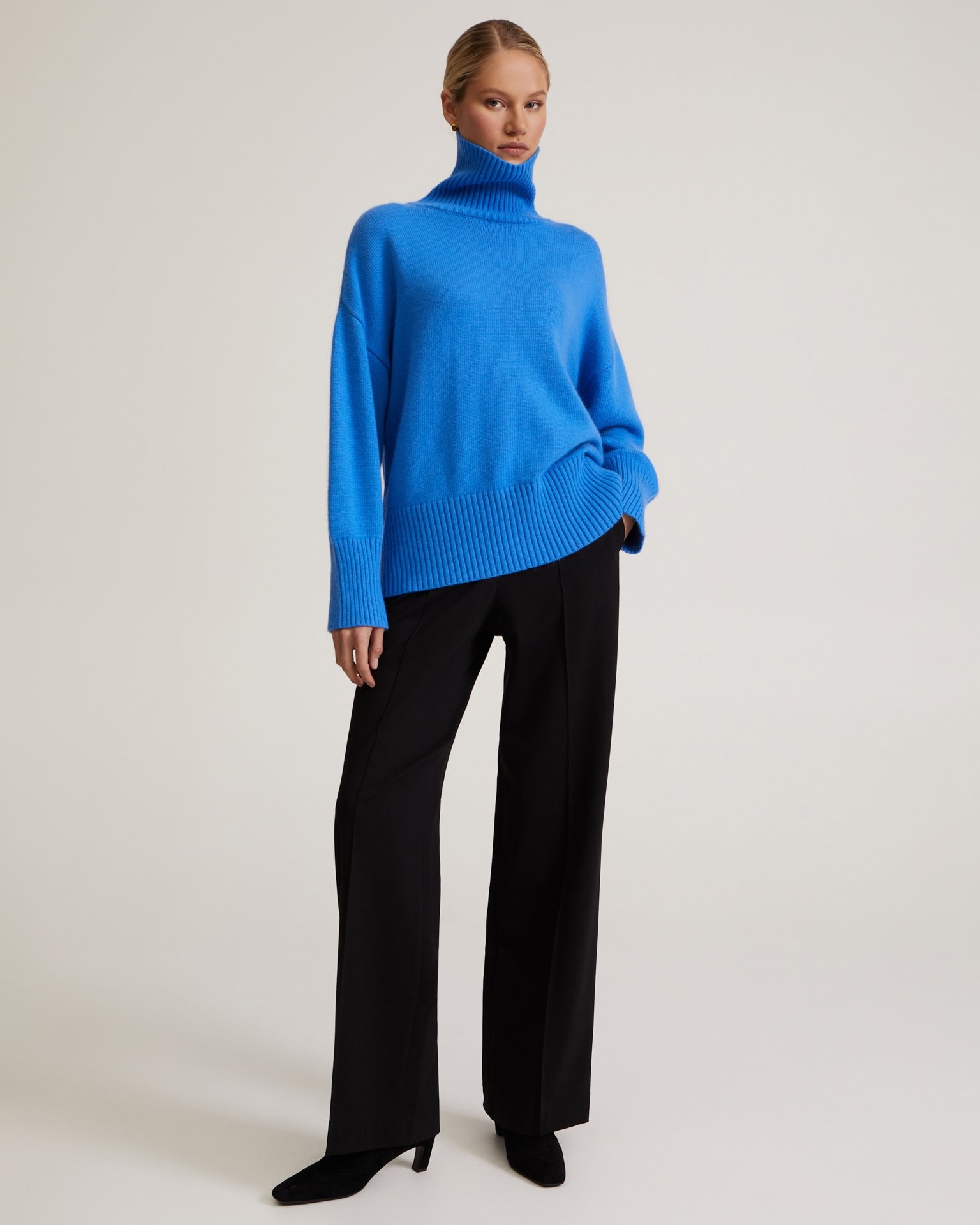 High-neck jumper, Sky-blue — photo 2