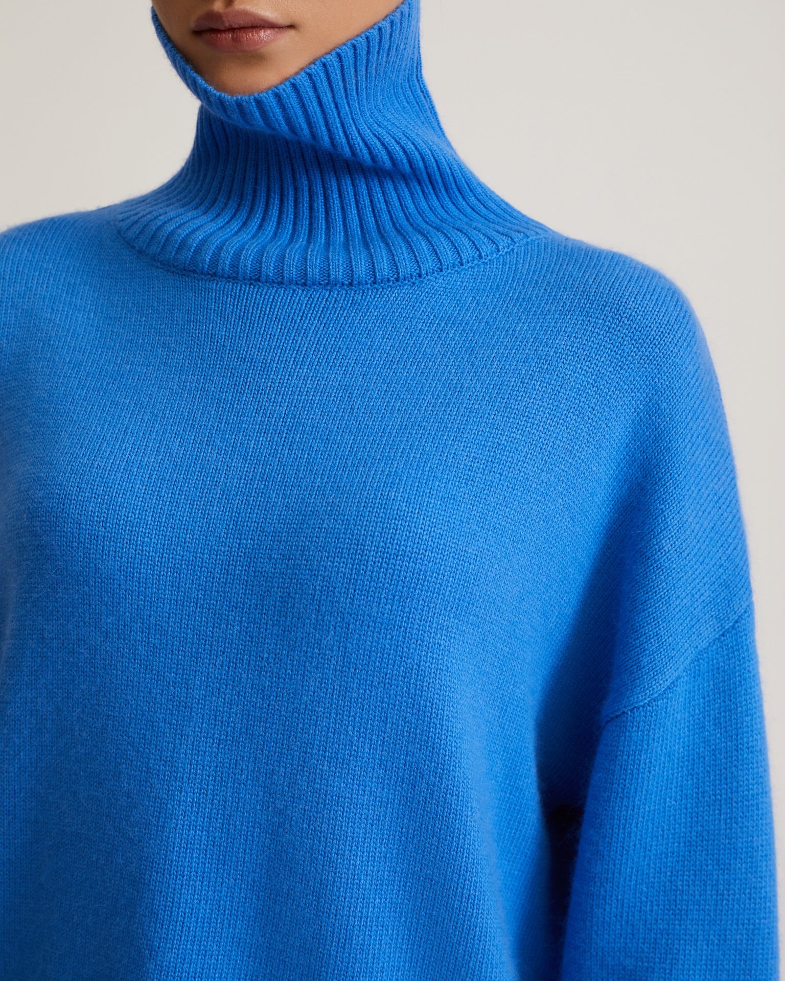 High-neck jumper, Sky-blue — photo 7