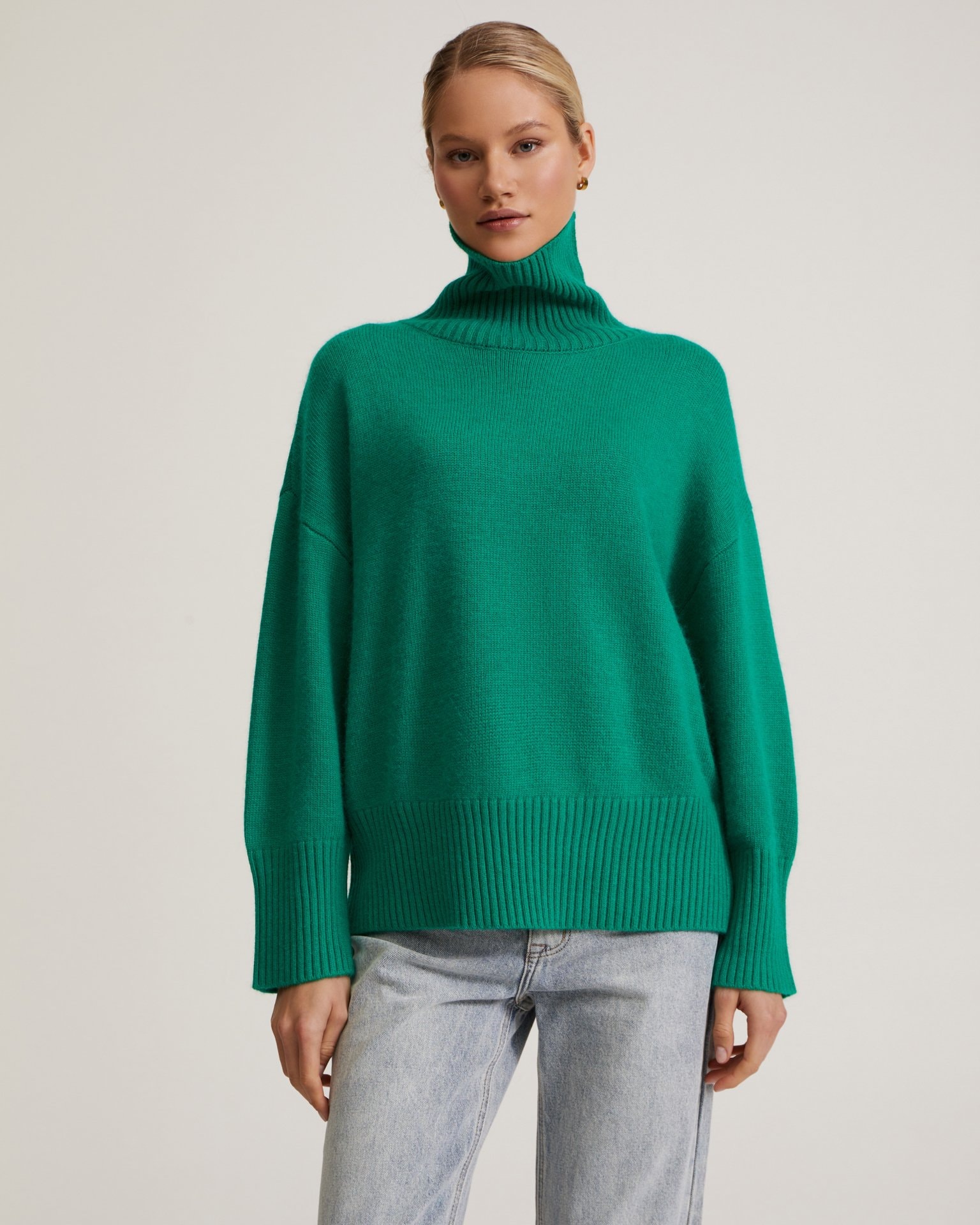 Green high-neck jumper, Green — photo 5