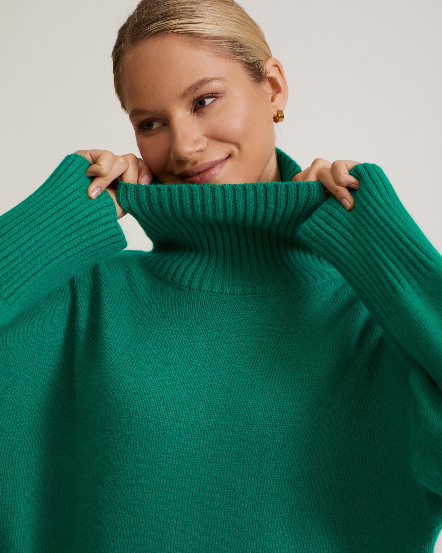 Green high-neck jumper, Green — photo 8