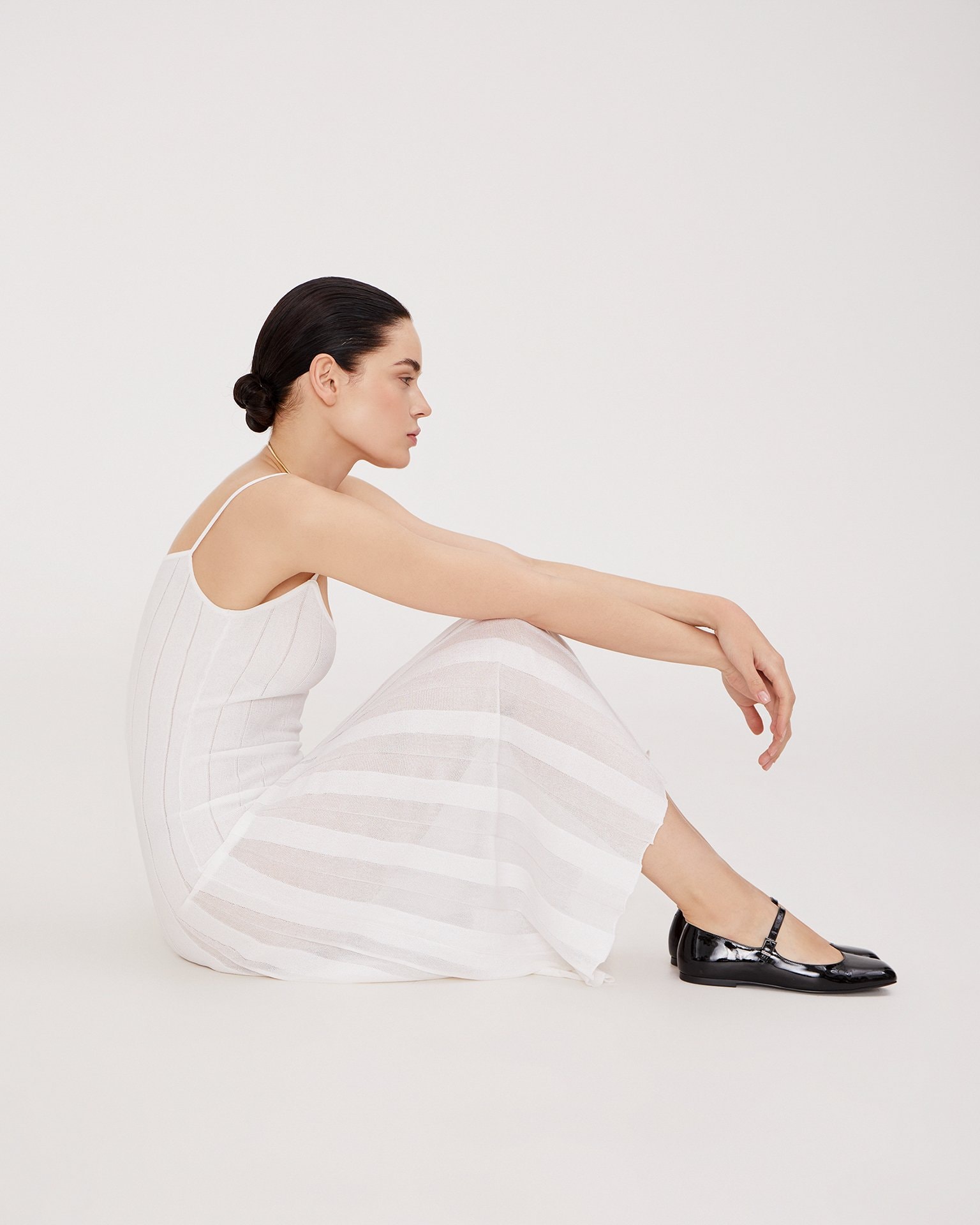 Spaghetti strap dress, White — photo 2