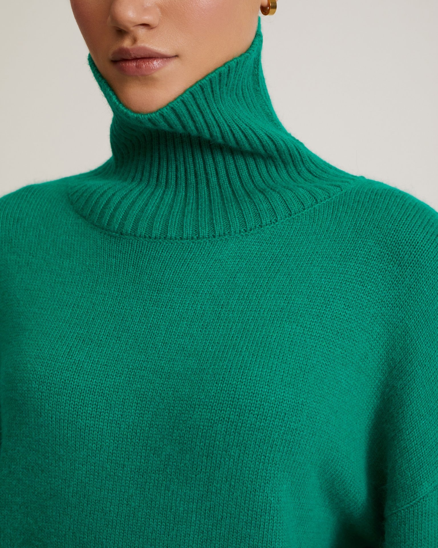Green high-neck jumper, Green — photo 9
