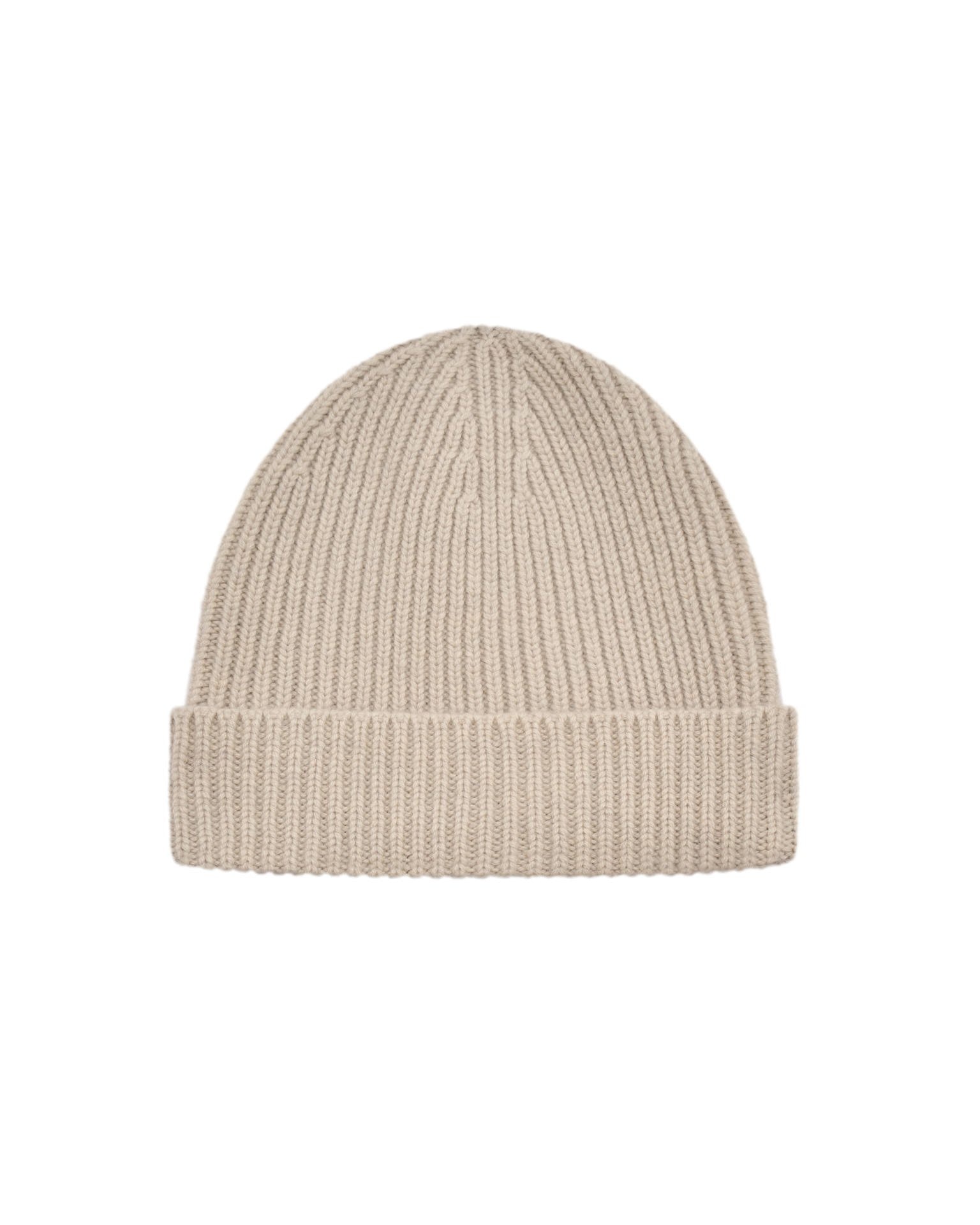 Wool and Cashmere Beanie, Beige