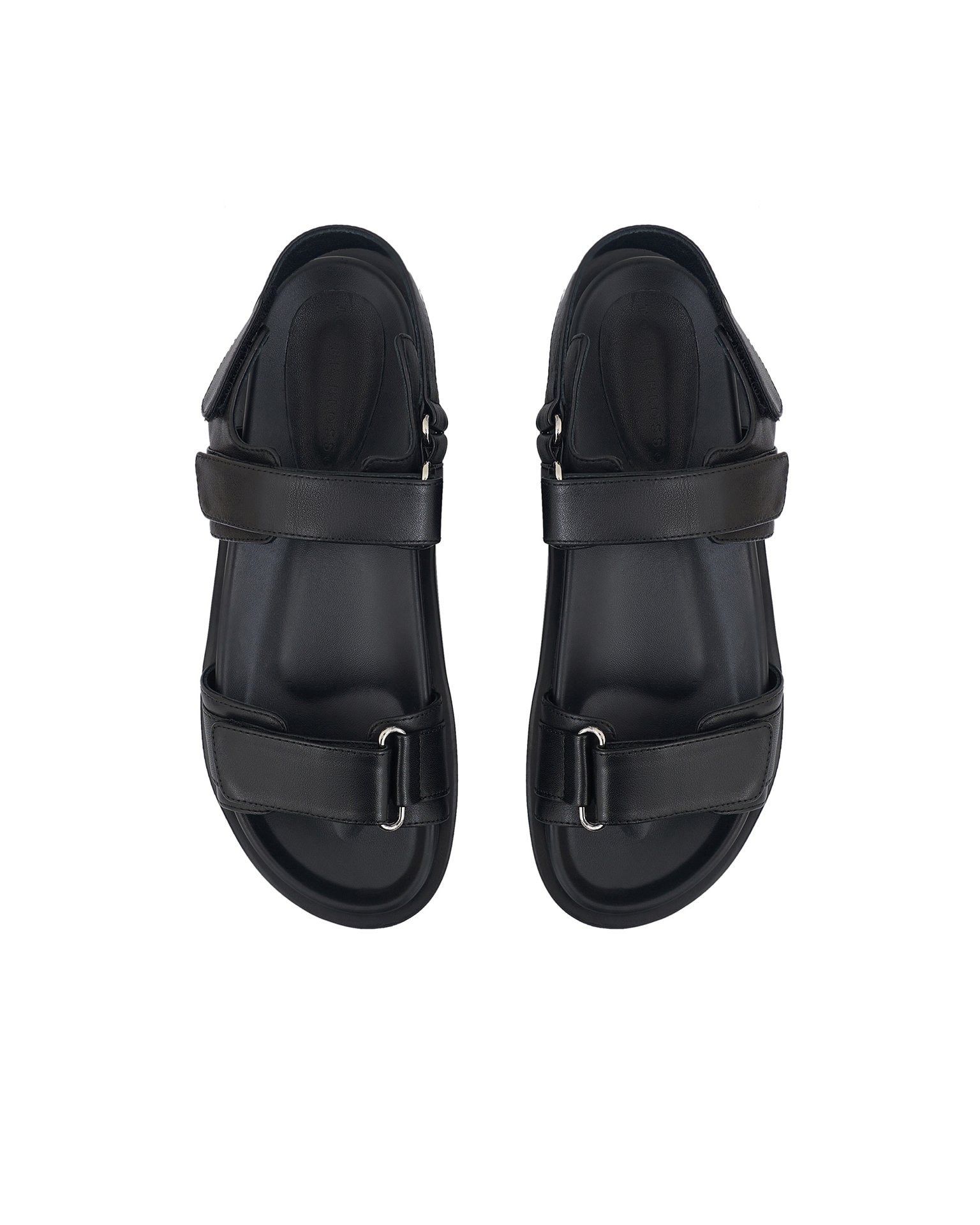 Leather sandals, Black