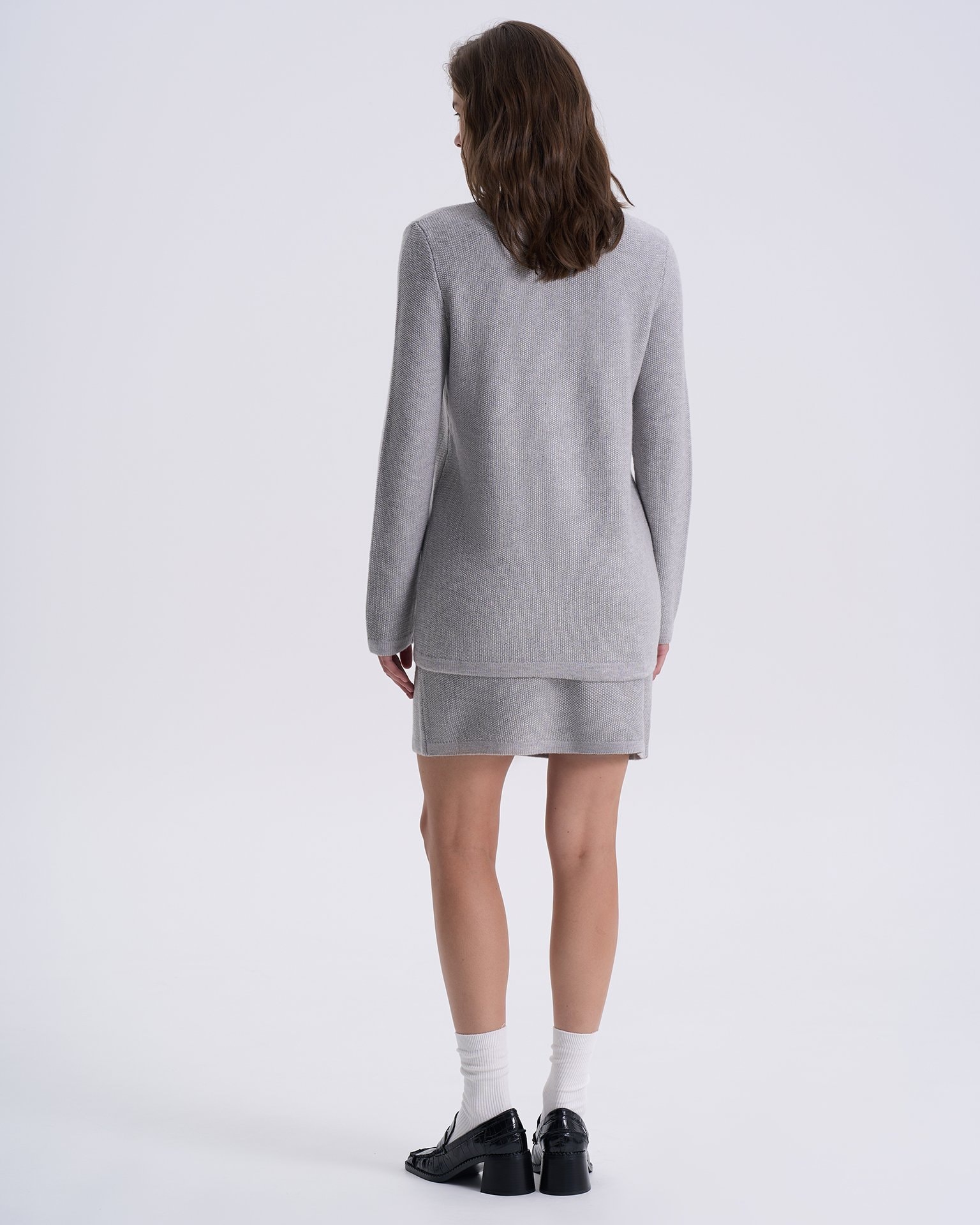 Cardigan with oversized pockets, Grey — photo 5