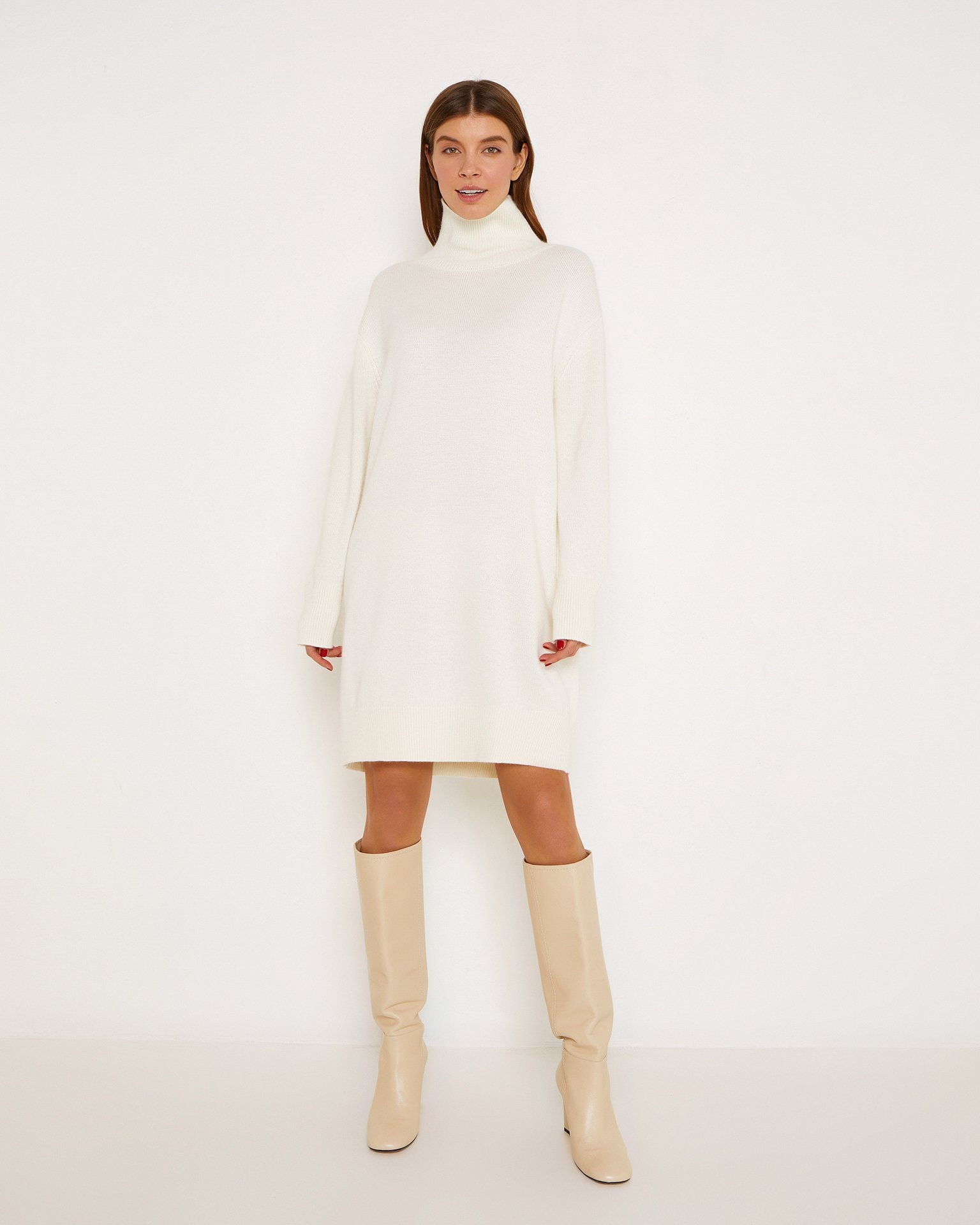 Sweater dress, White — photo 3