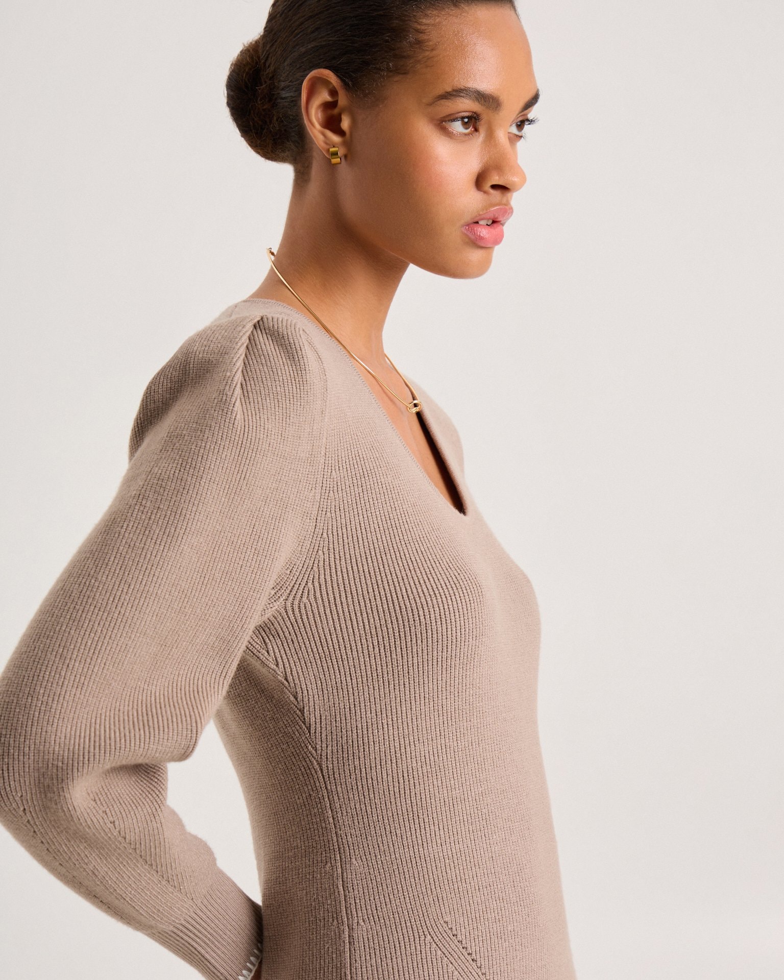 Mermaid dress, Beige — photo 10