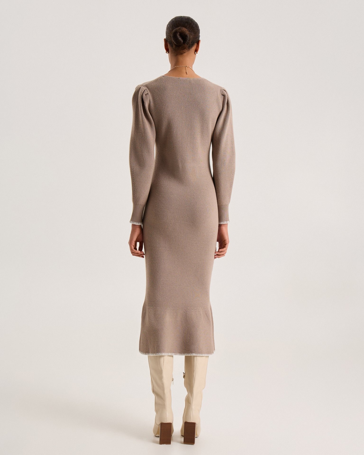 Mermaid dress, Beige — photo 3