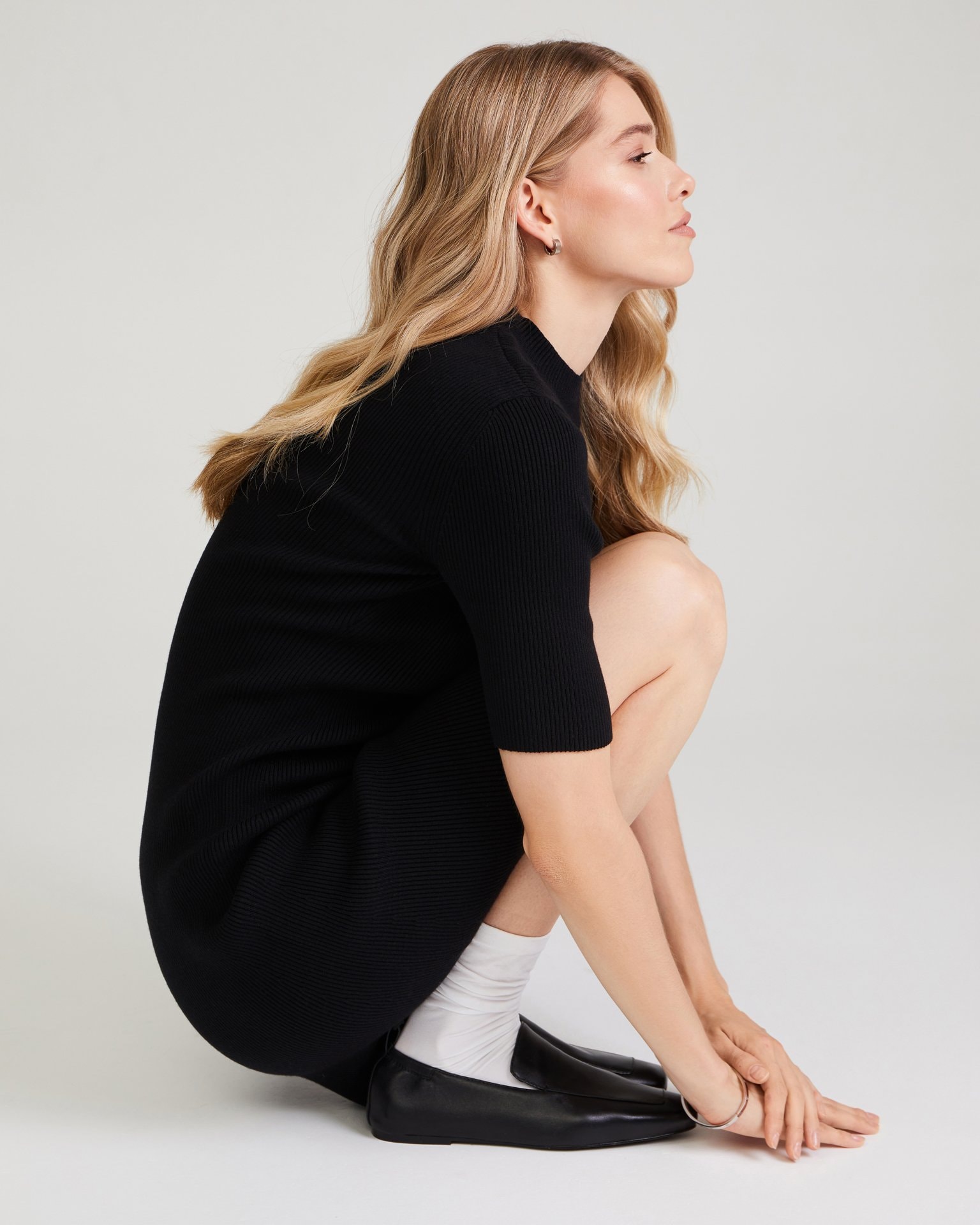 Knit dress, Black — photo 6