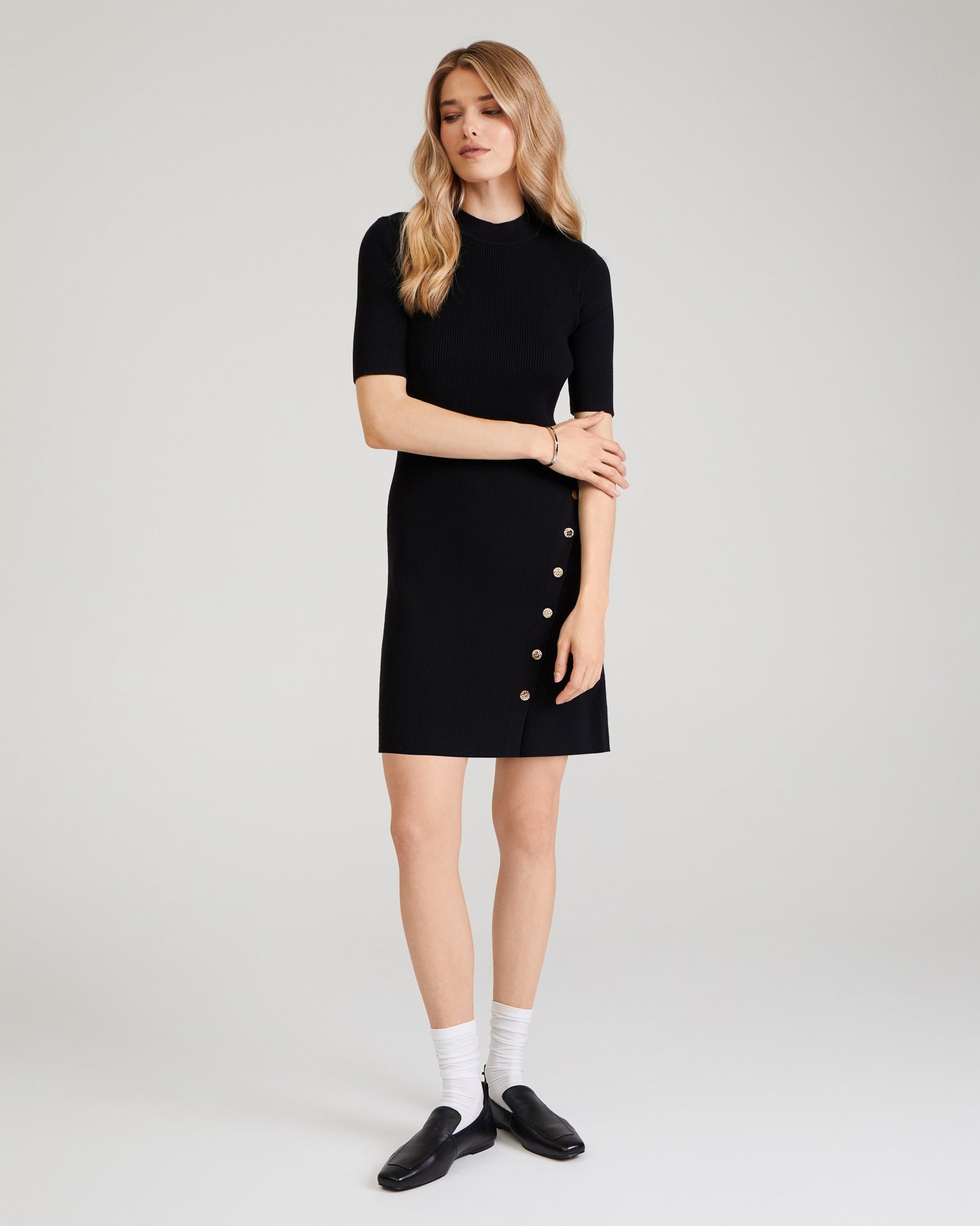 Knit dress, Black — photo 4