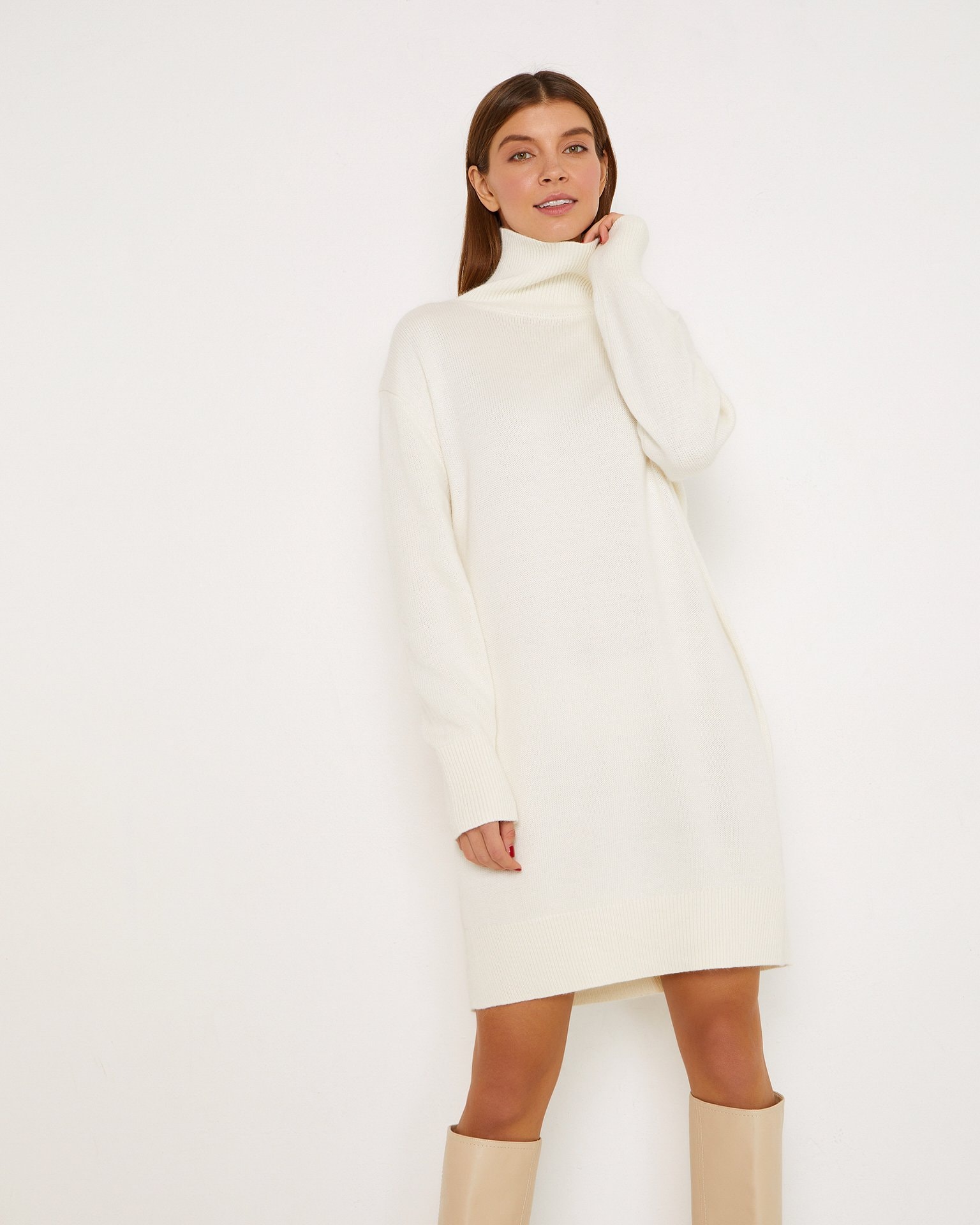 Sweater dress, White — photo 2
