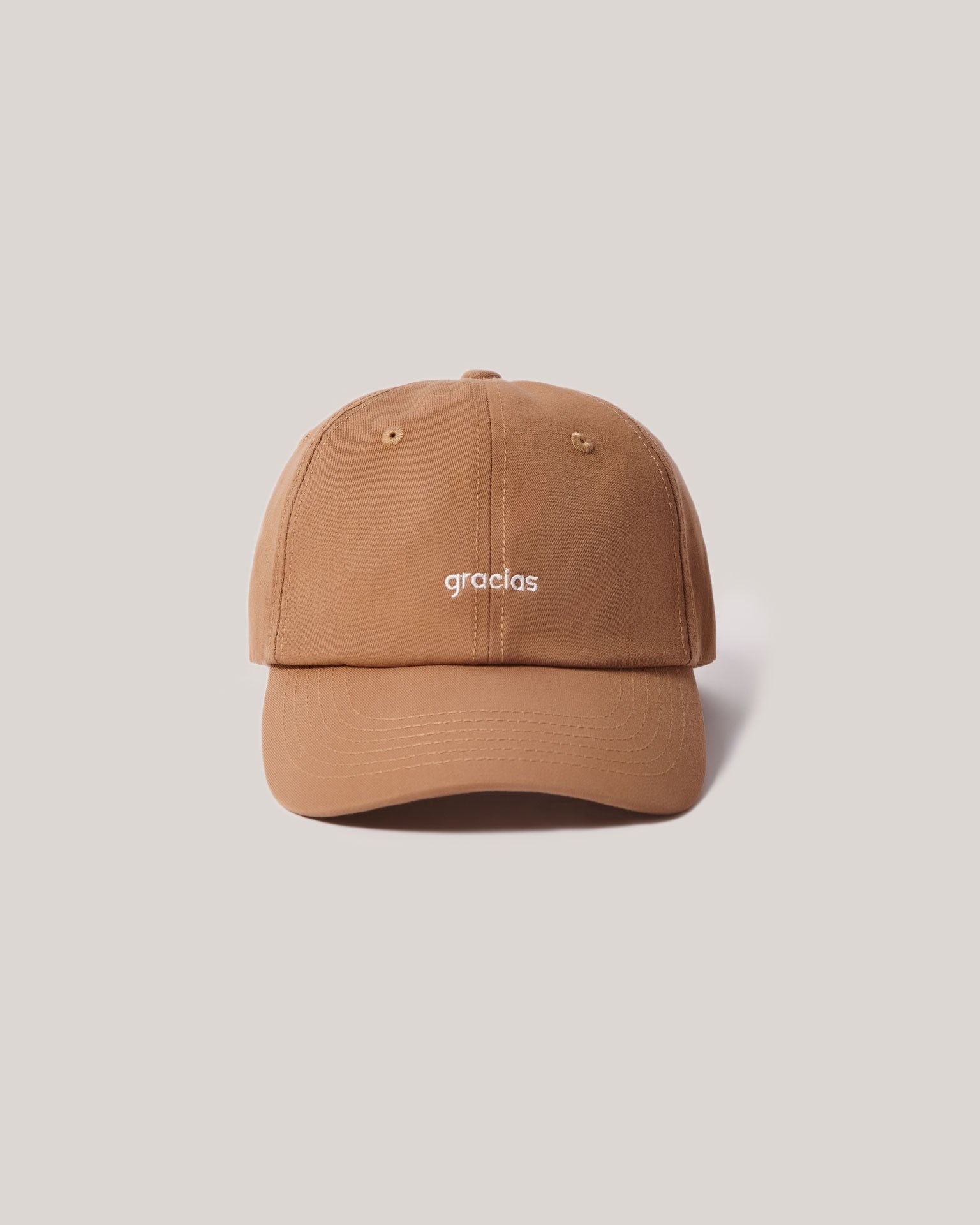 Cap with inscription, Brown
