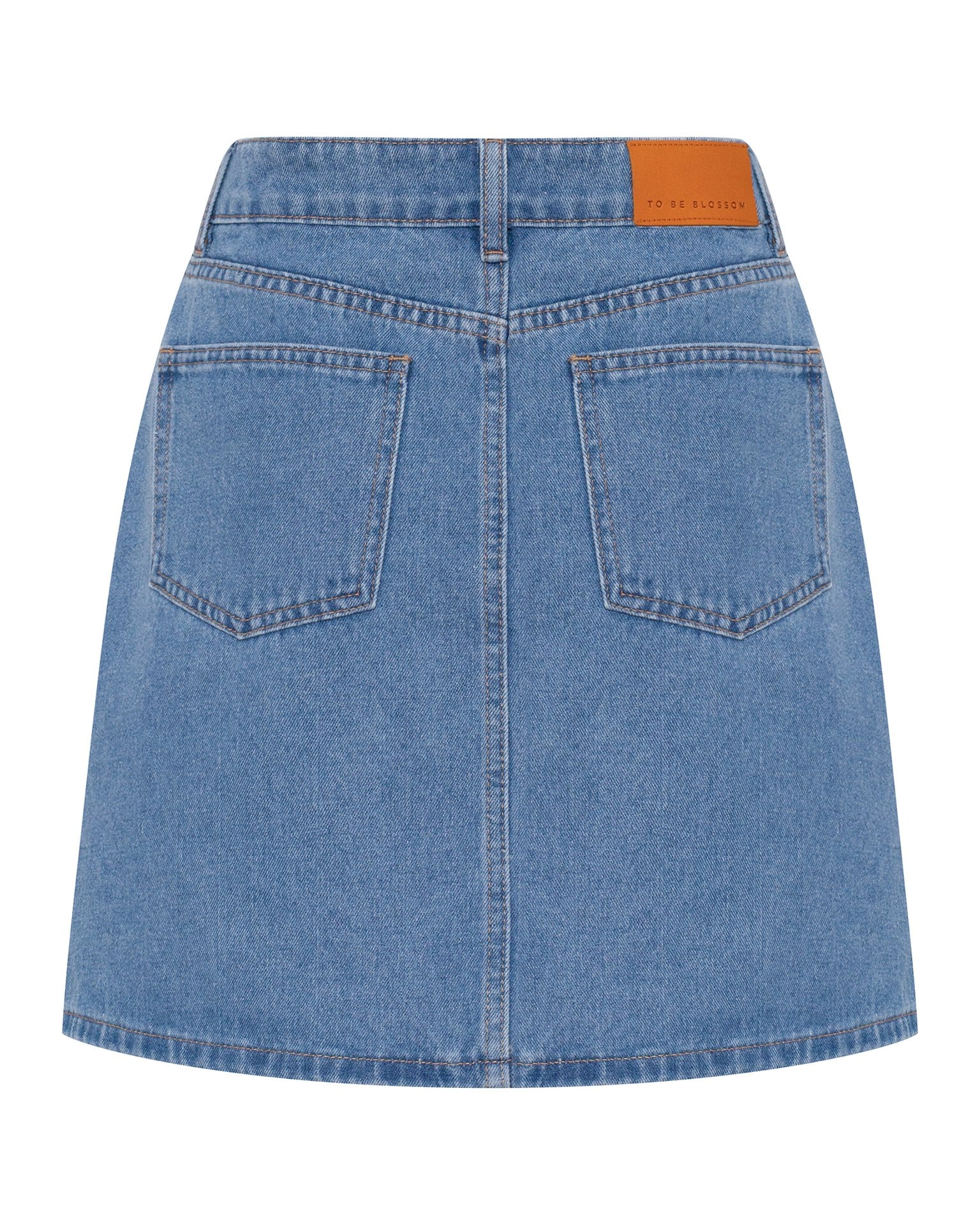 Denim mini skirt, Dark Blue — photo 9
