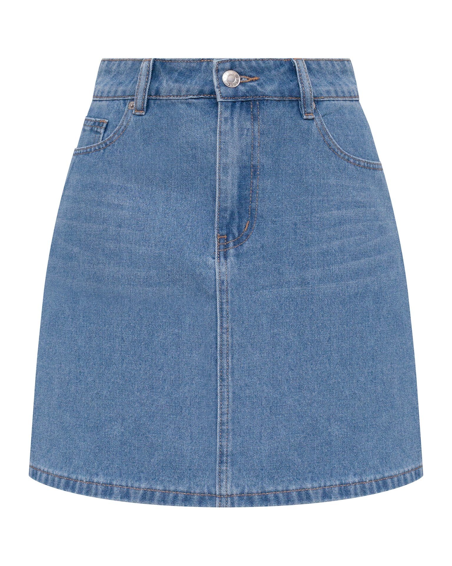 Denim mini skirt, Dark Blue — photo 8
