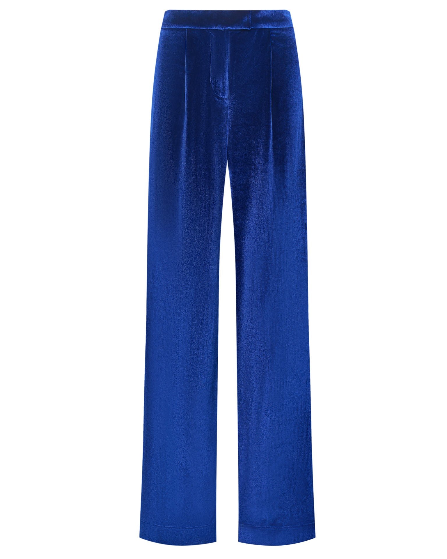 Blue velvet trousers, Navy blue — photo 8