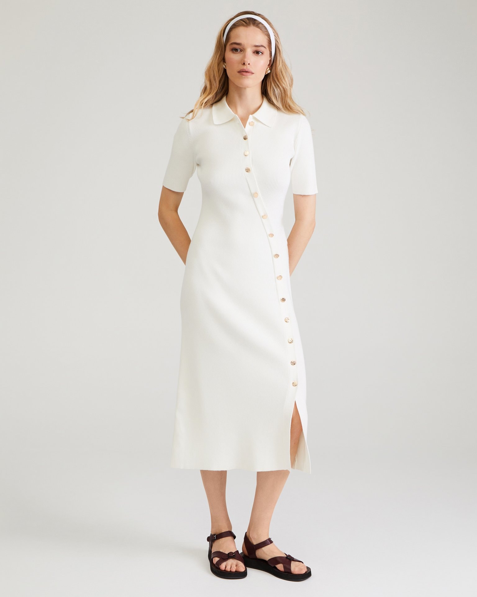 Midi dress, Milky — photo 4