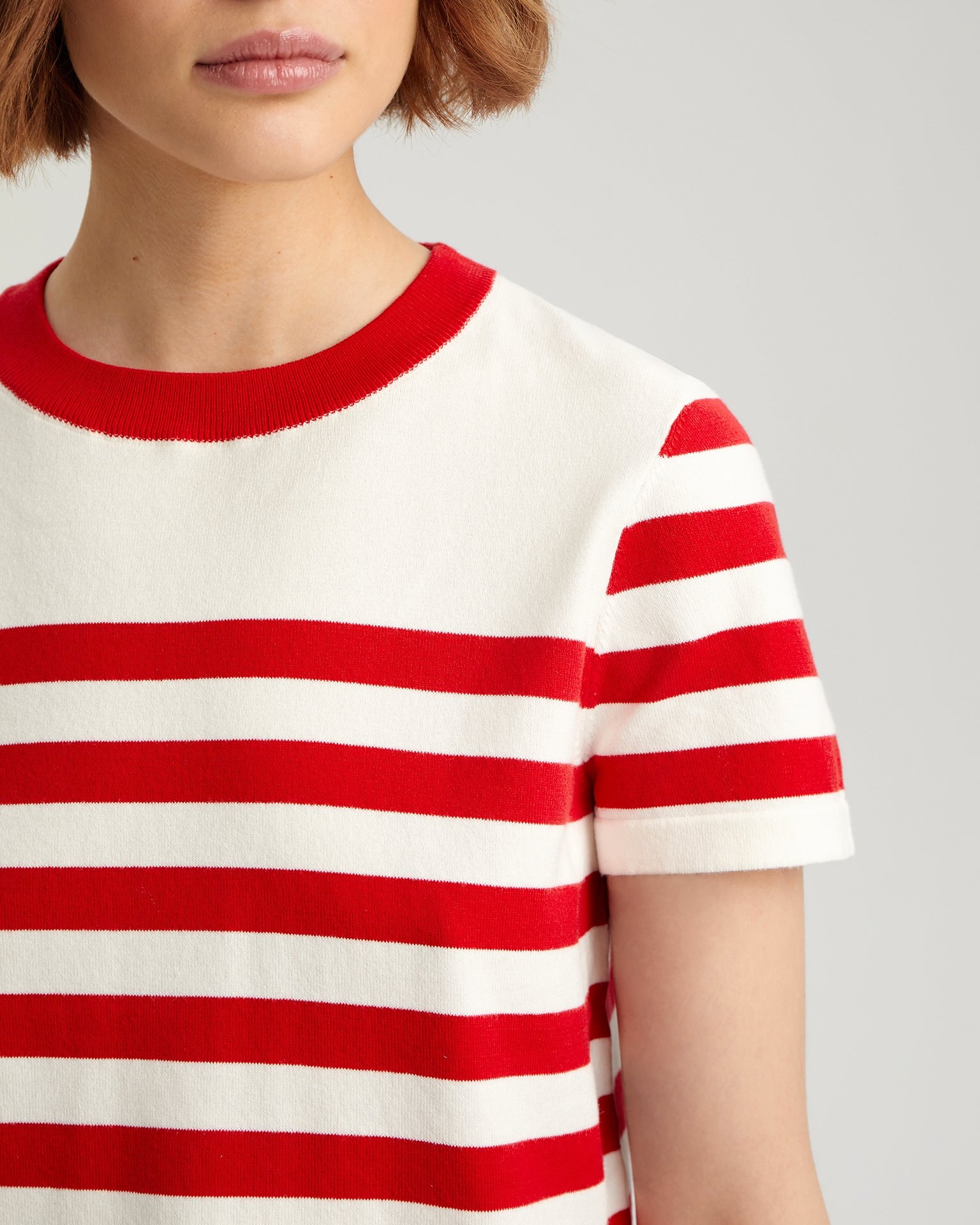 Red striped T-shirt, Red — photo 7