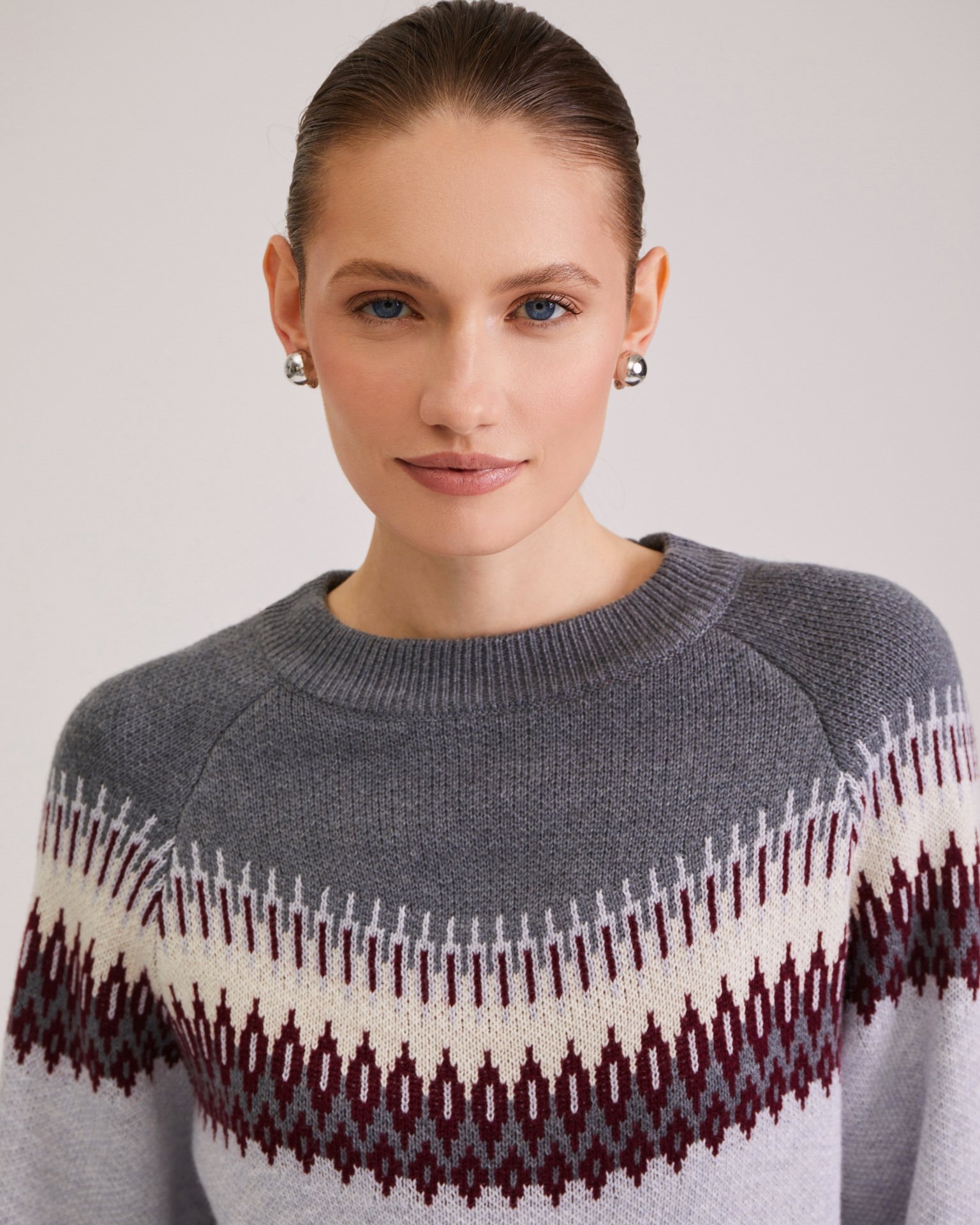 Patterned Jumper, Grey — photo 4