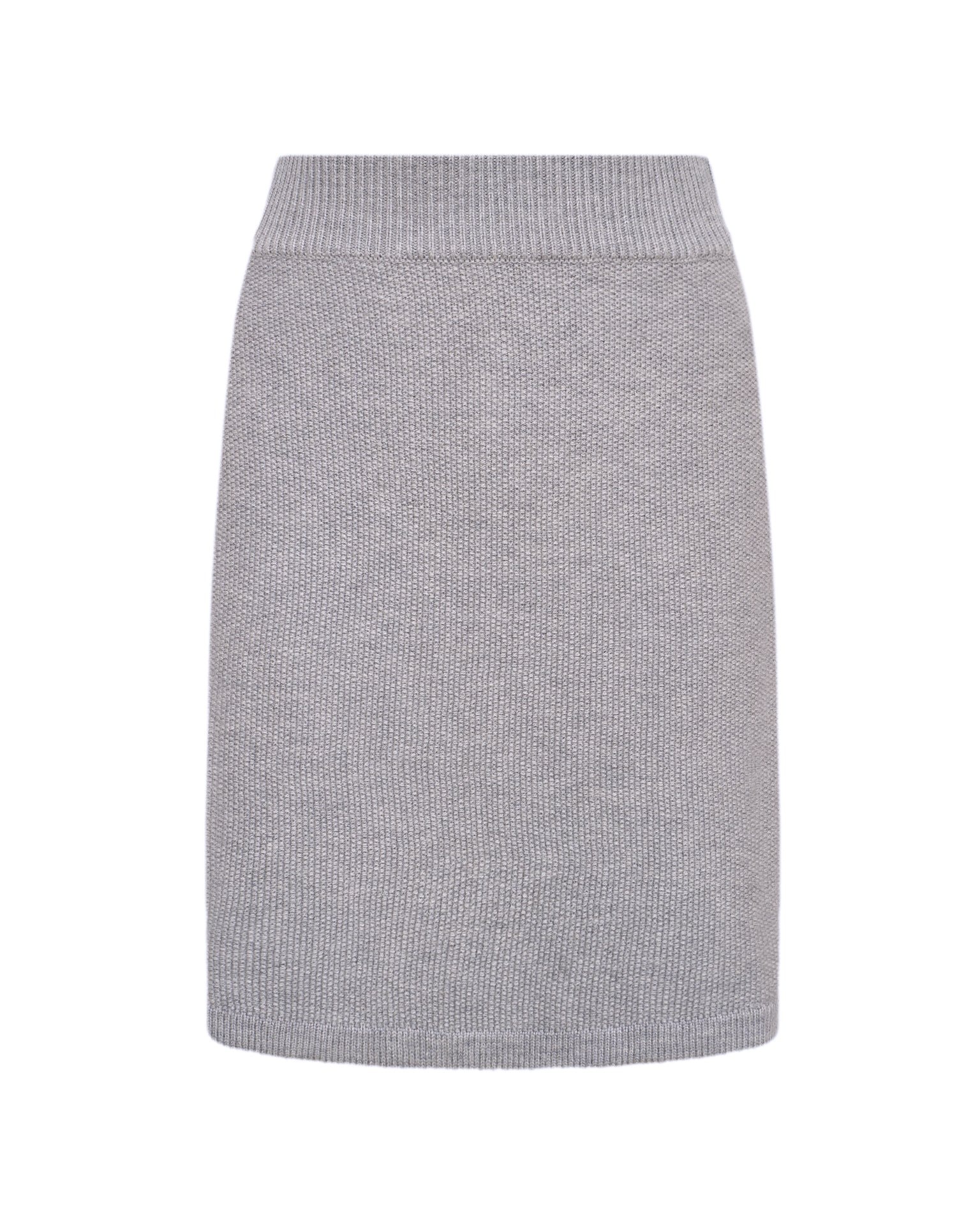 Straight knitted skirt, Grey — photo 2