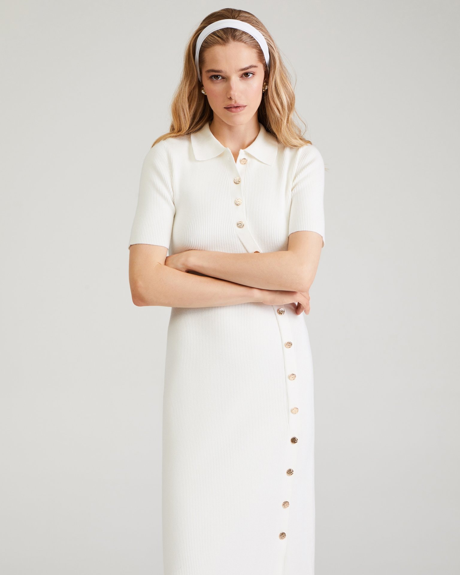 Midi dress, Milky — photo 5