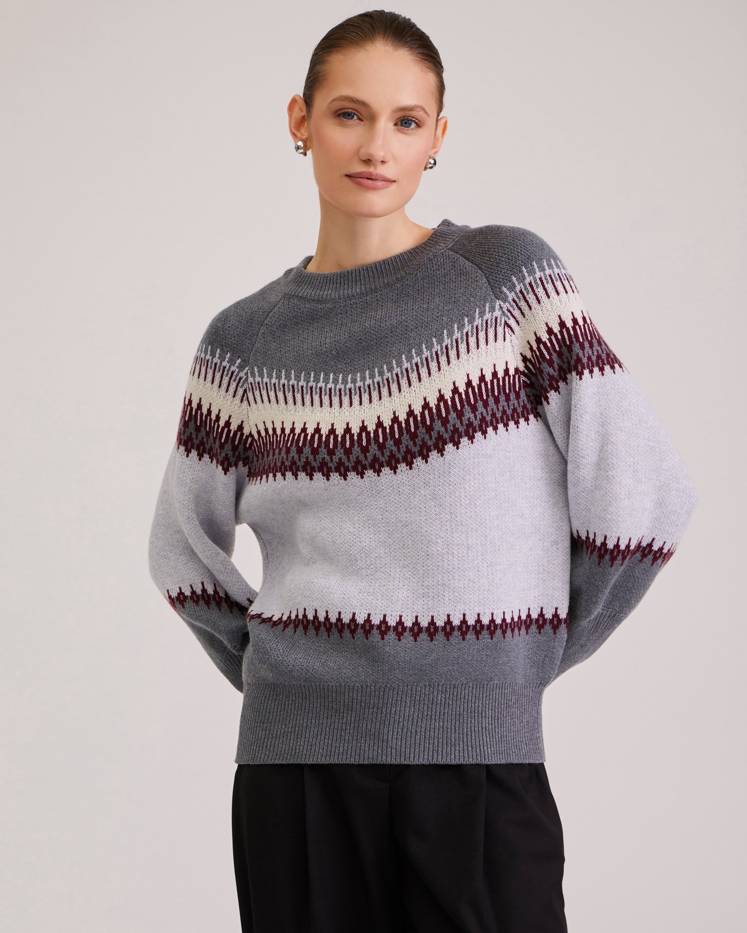 Patterned Jumper, Grey