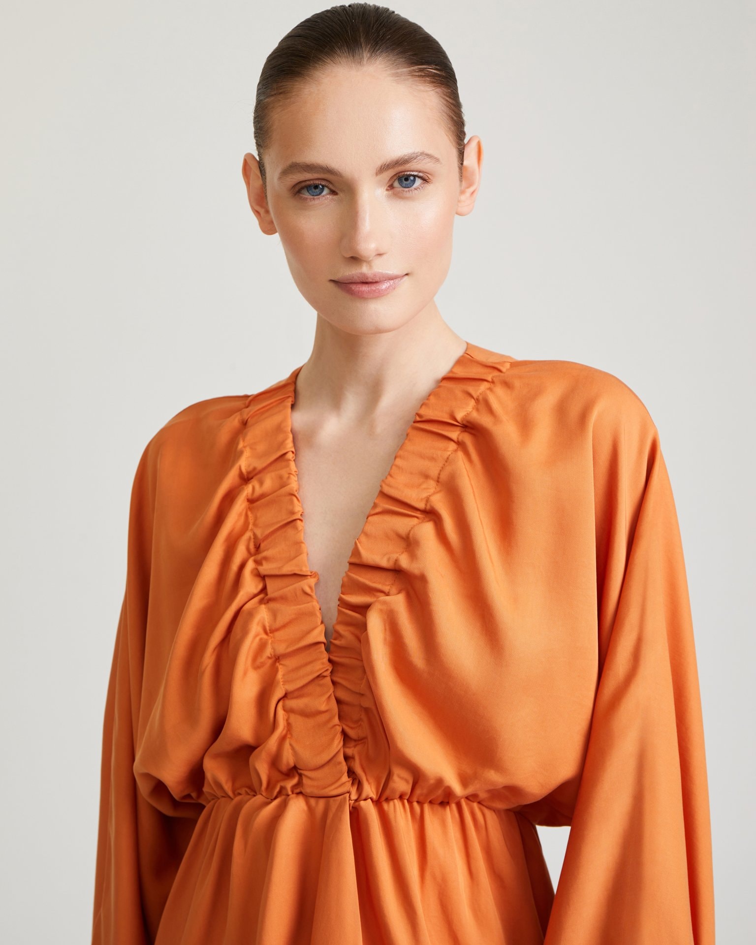 Dress with original cut, Terracotta — photo 5