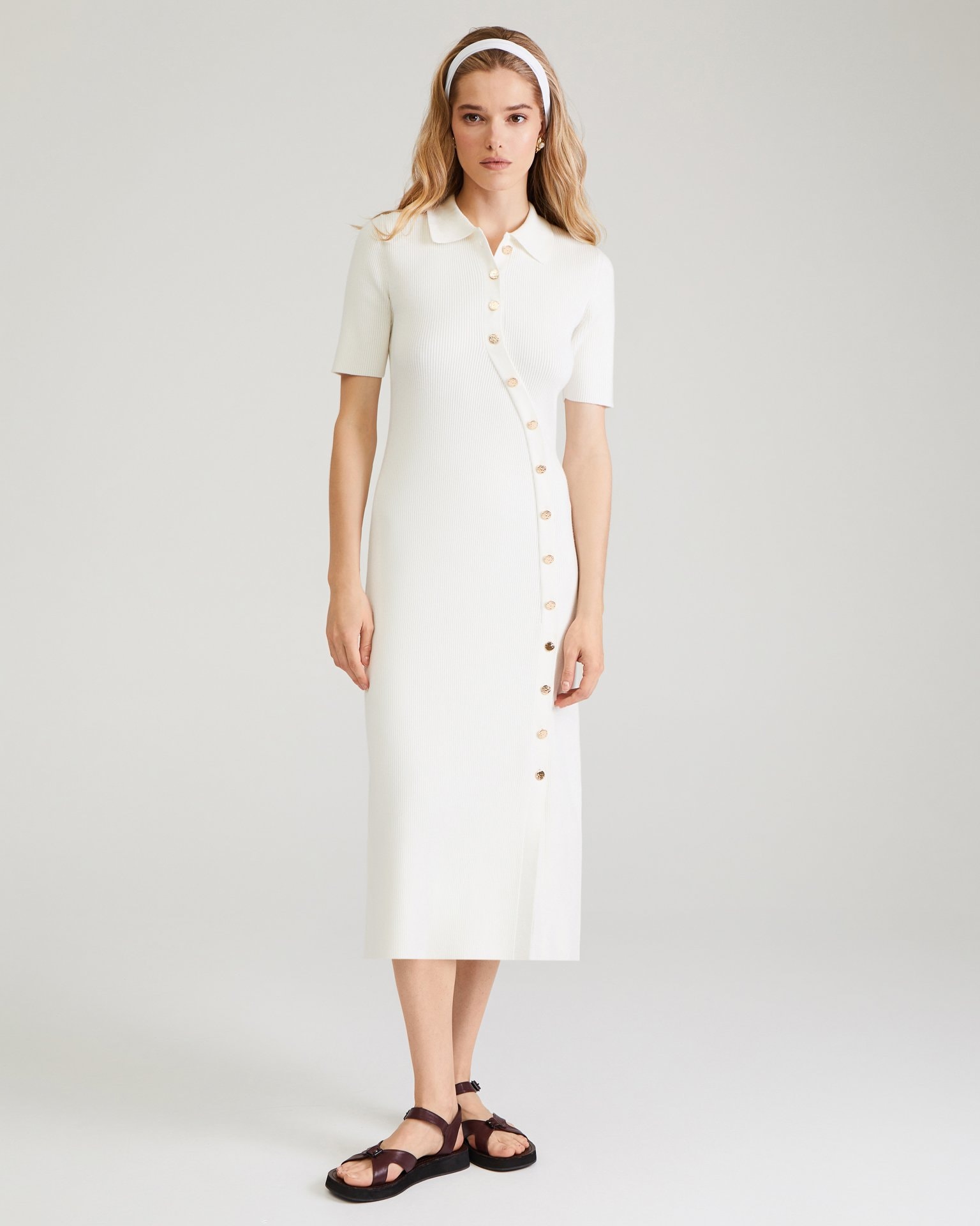 Midi dress, Milky — photo 2