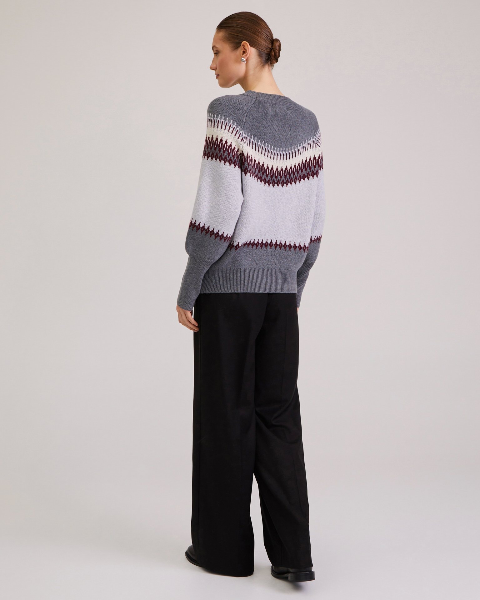 Patterned Jumper, Grey — photo 3