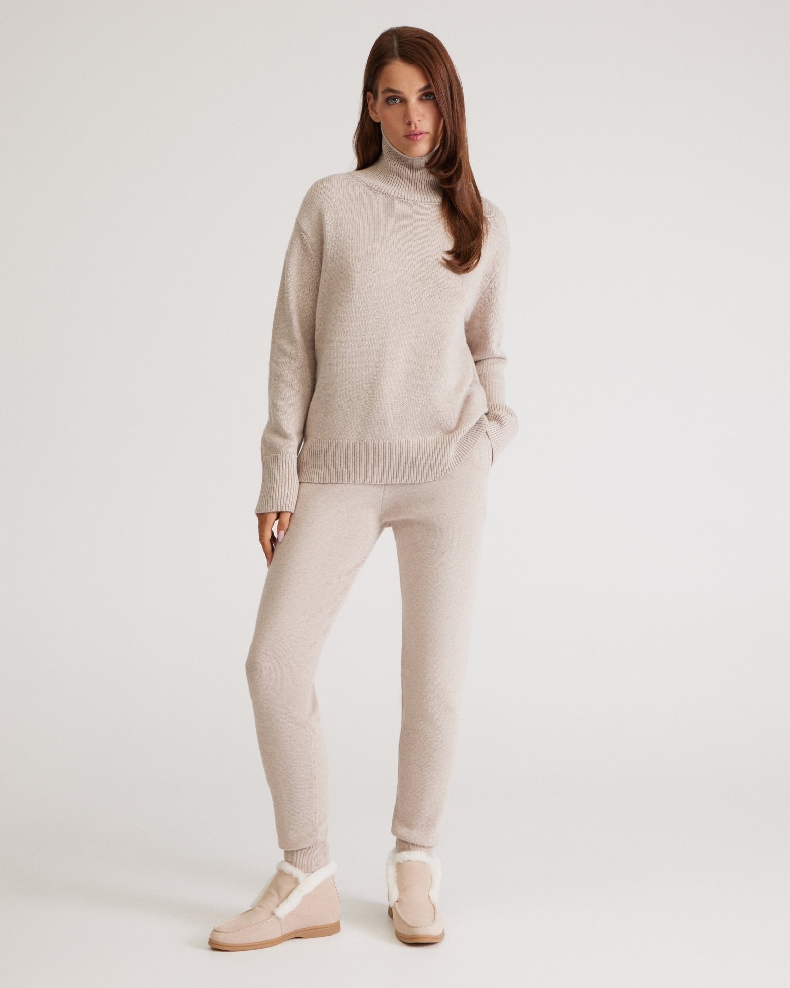 Knitted Suit, Beige — photo 2
