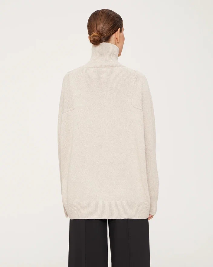 Beige high-neck jumper, Beige — photo 3