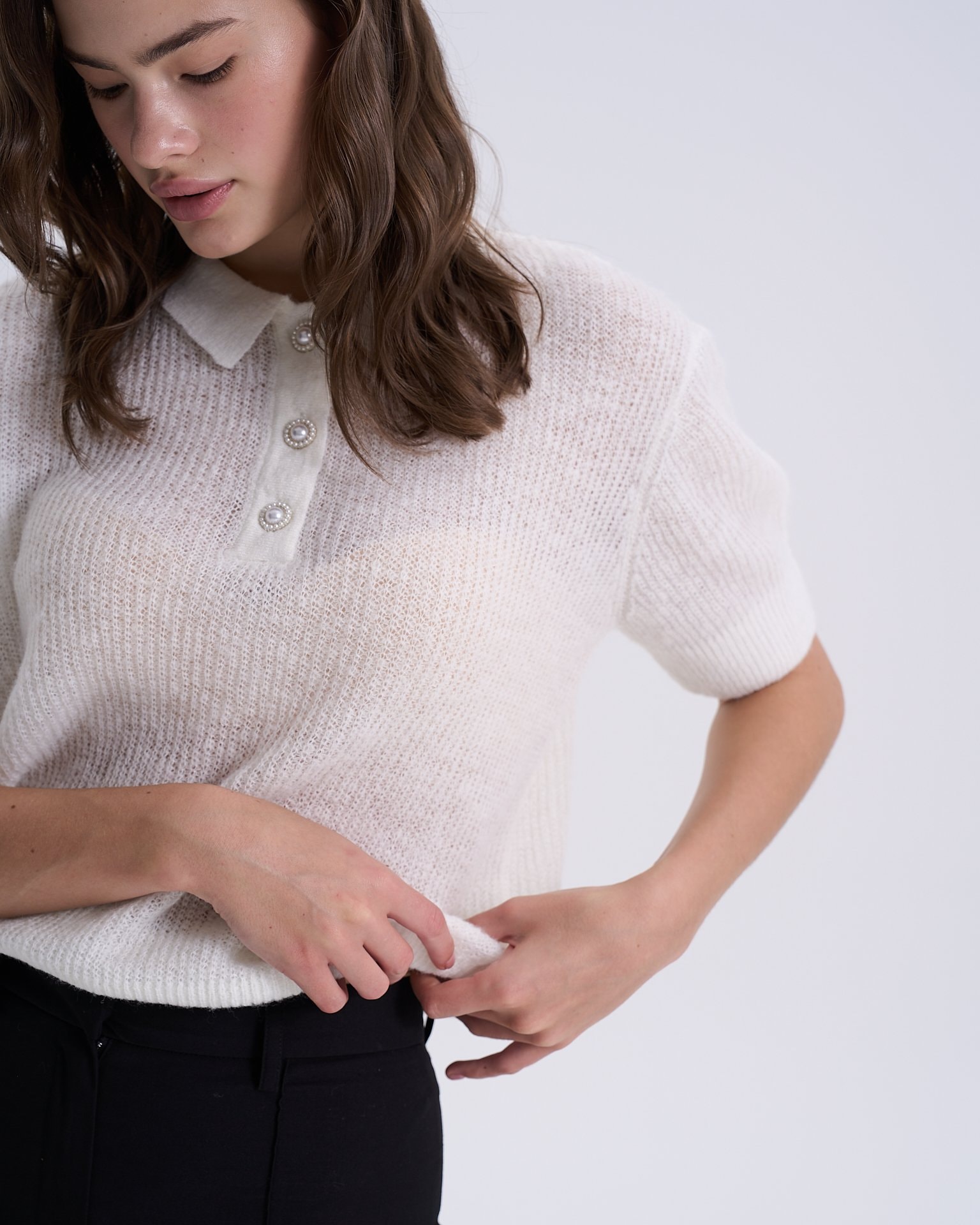 Polo jumper, White — photo 7
