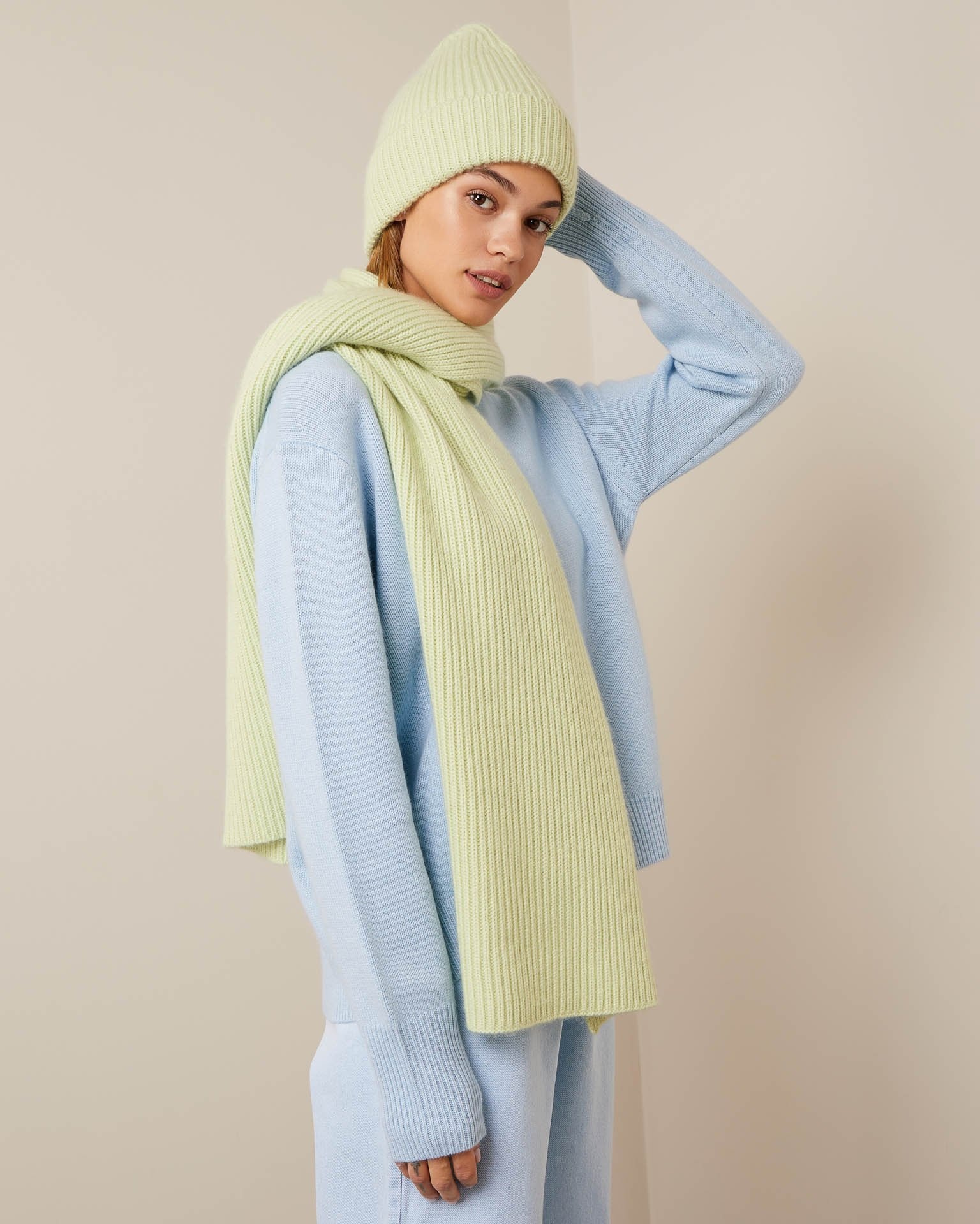 Scarf in a Chartreuse Shade, Green — photo 4