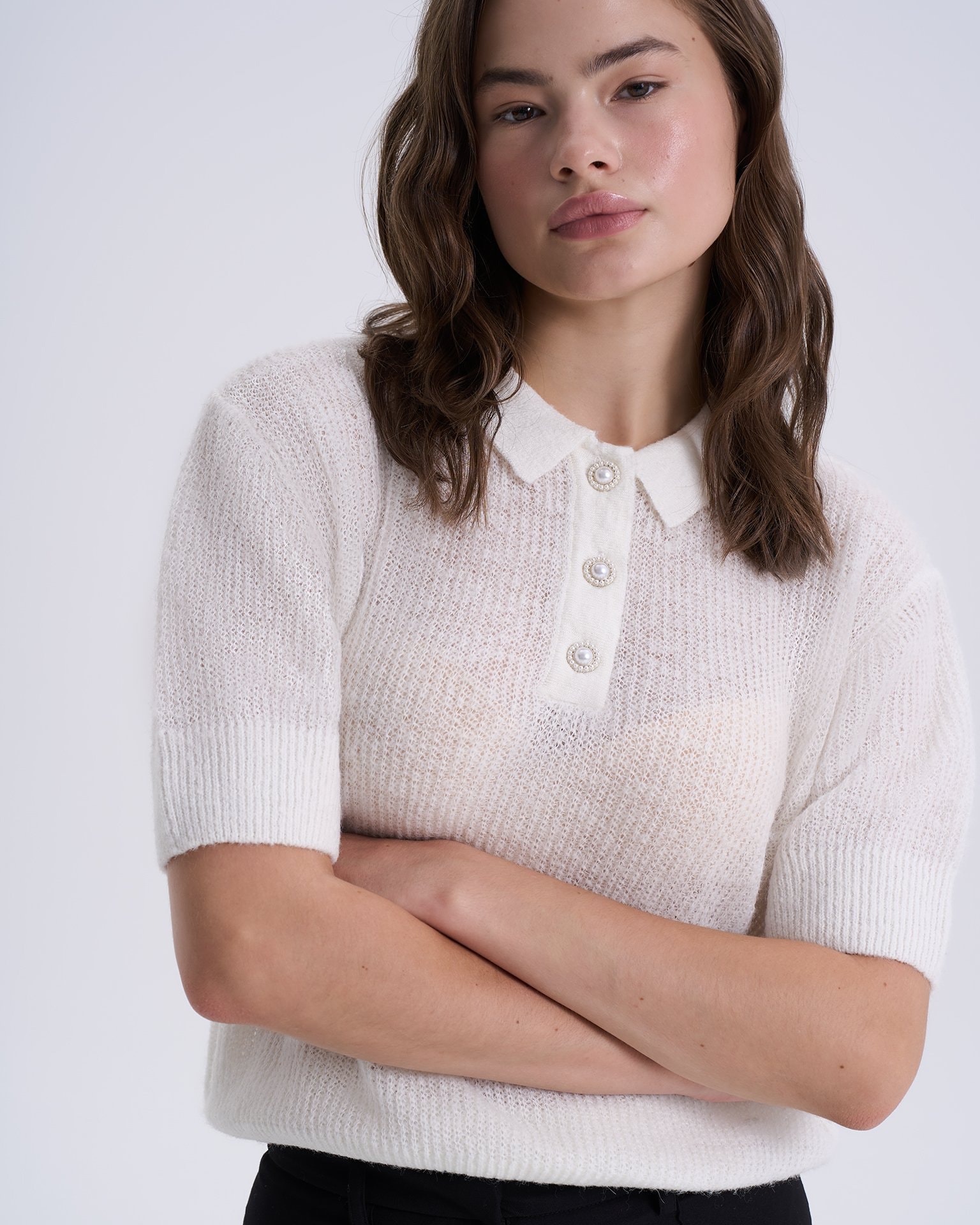 Polo jumper, White — photo 6