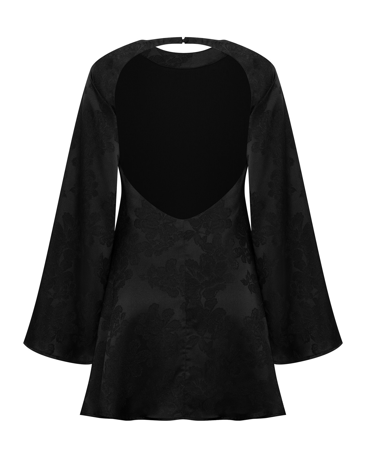 Dress with voluminous sleeves, Black — photo 8