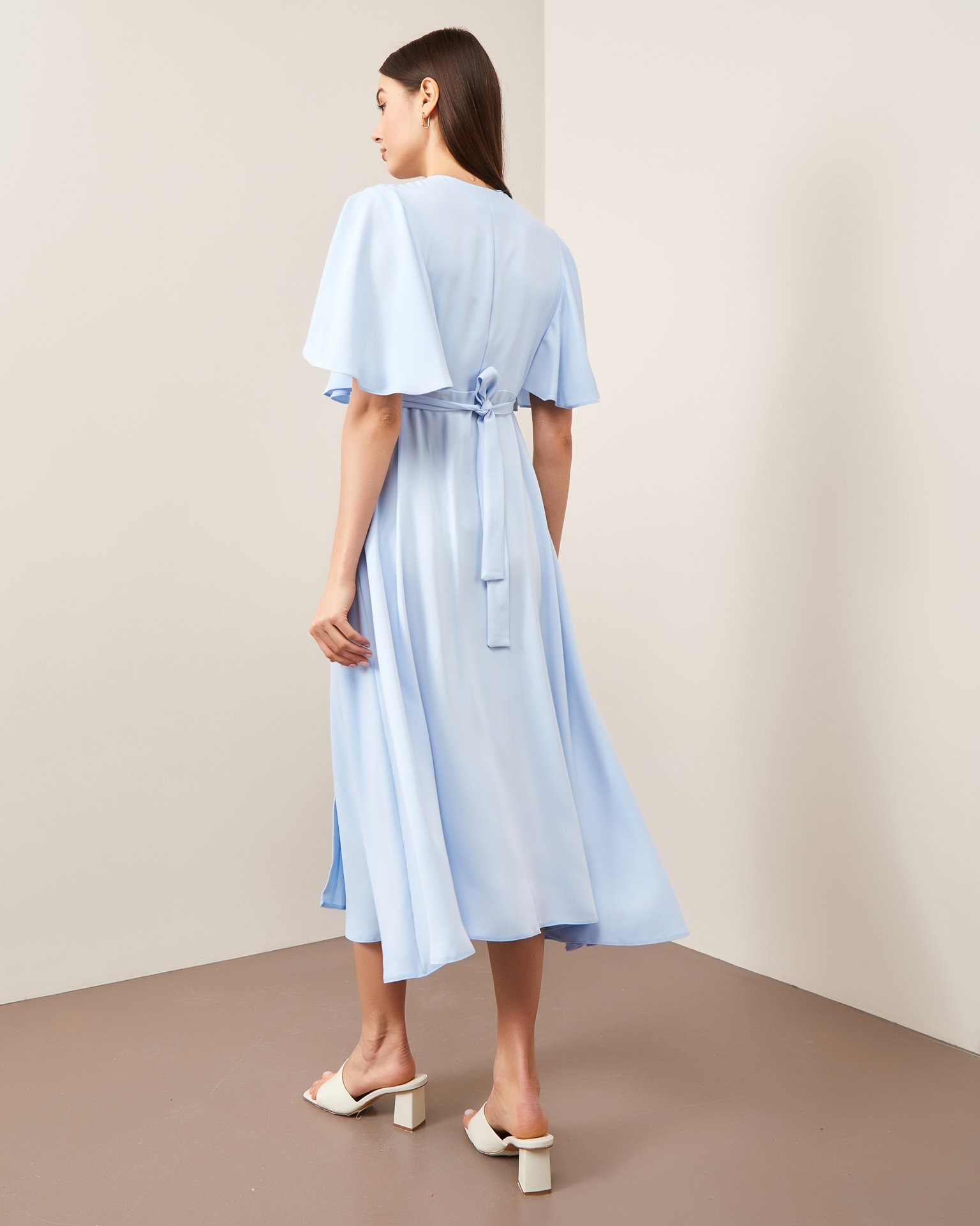 Dress with batwing sleeves, Light Blue — photo 3
