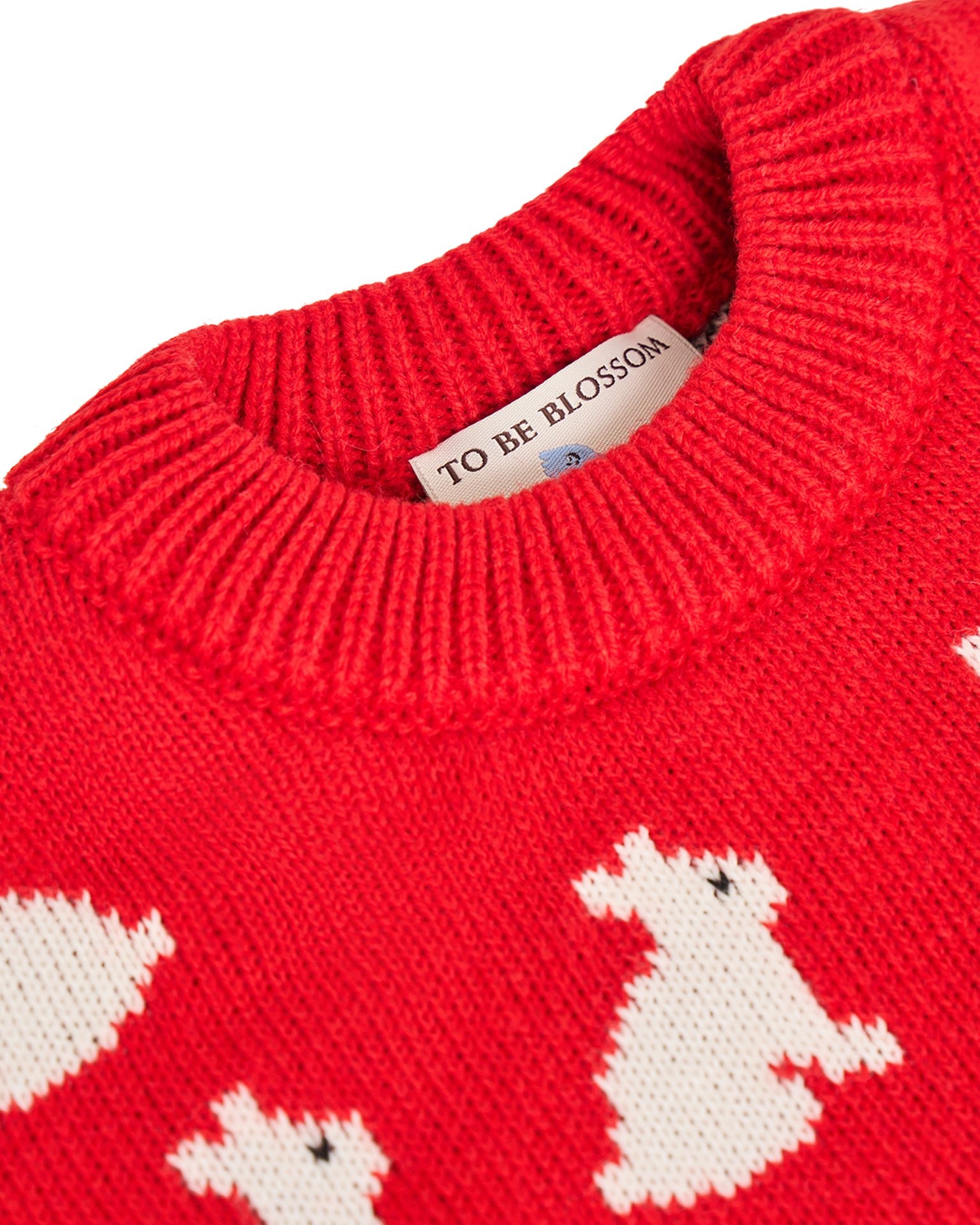 Children's jumper with rabbits, Red — photo 3