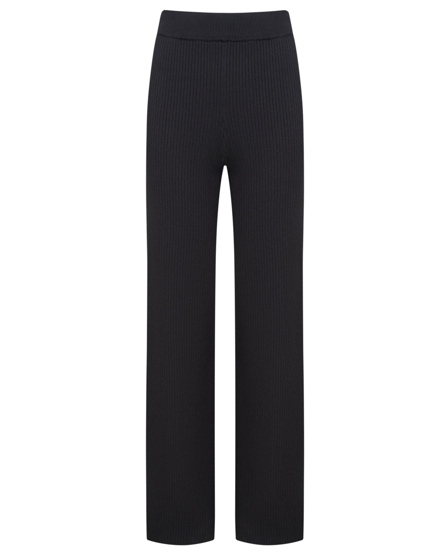 Trousers with side slits, Black — photo 4