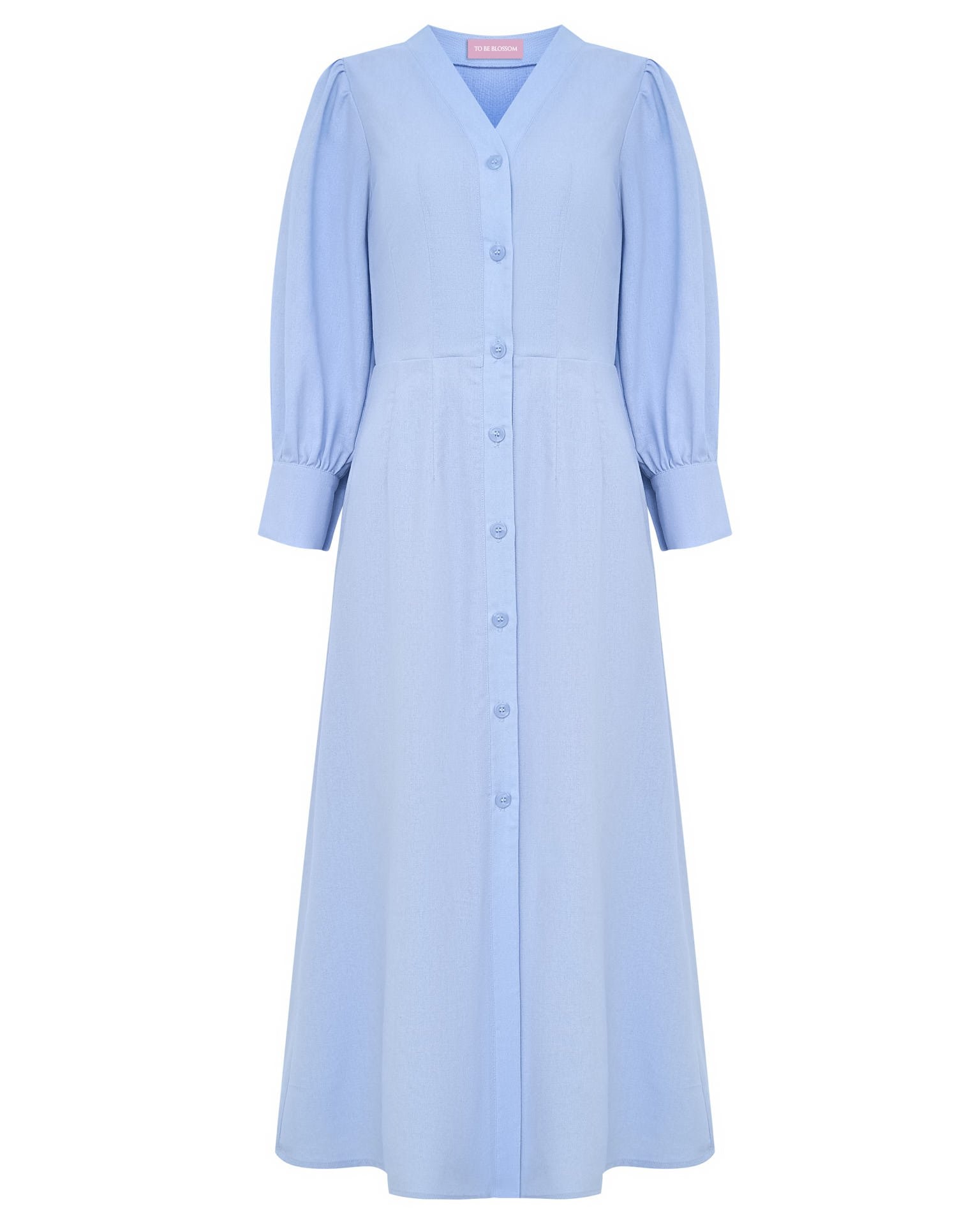 Fitted midi dress, Light Blue — photo 2