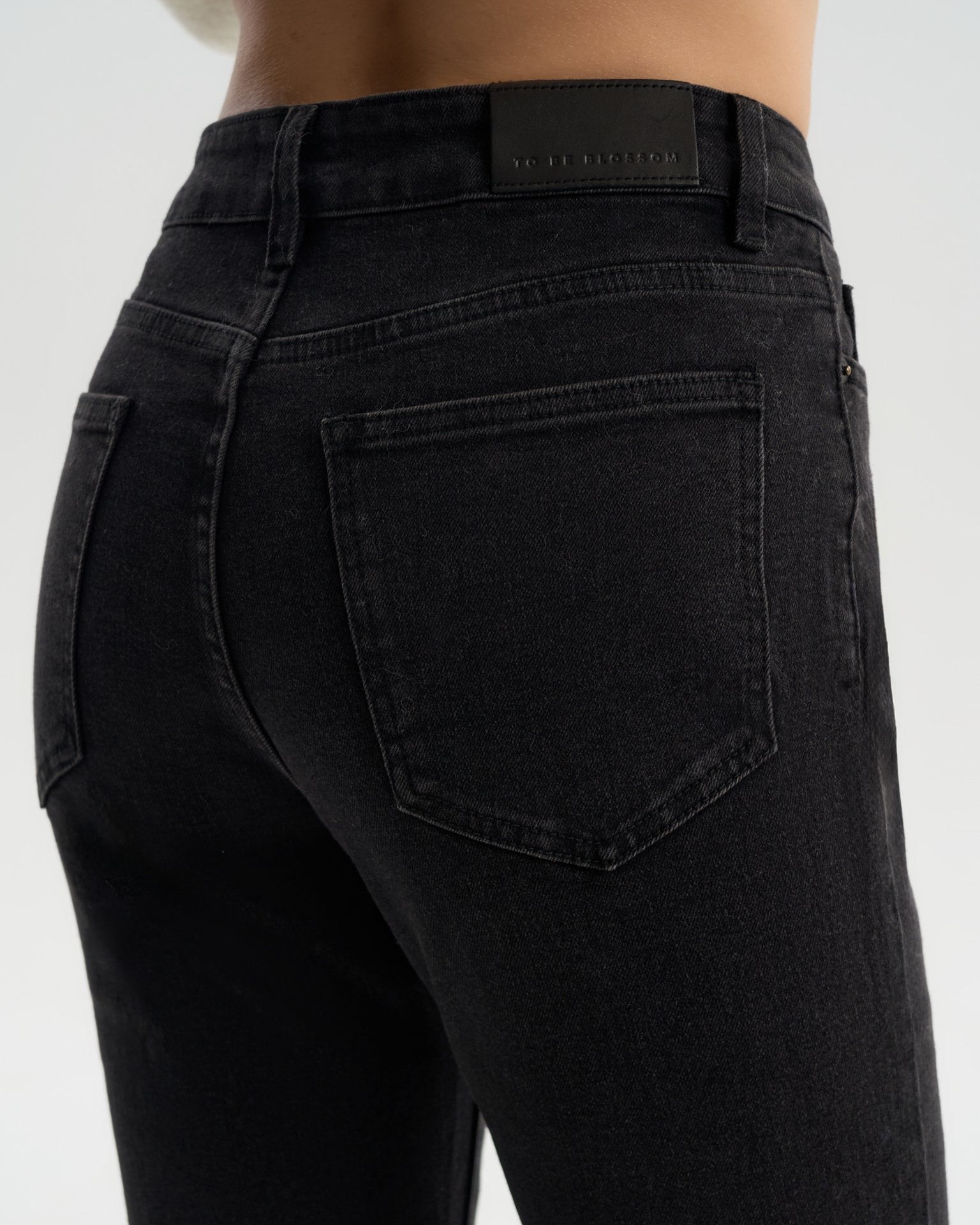 Black flared jeans, Black — photo 6