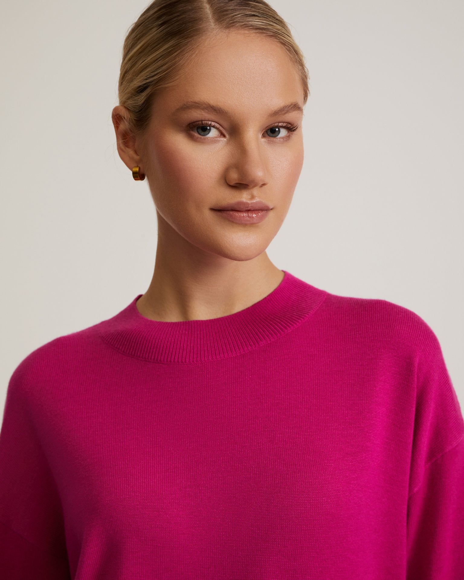 Solid-colour jumper, Fuchsia — photo 6