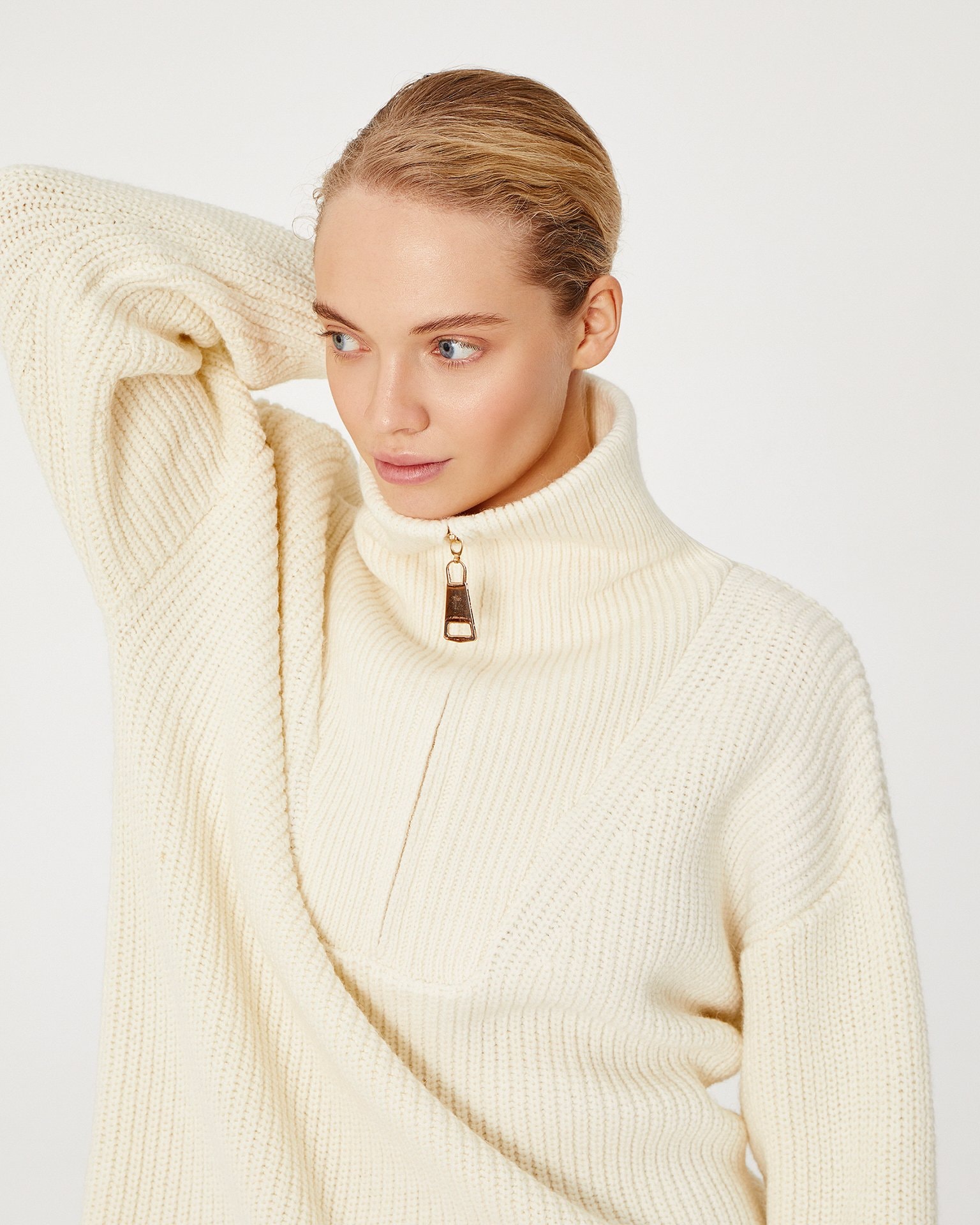 White knit dress, White — photo 4